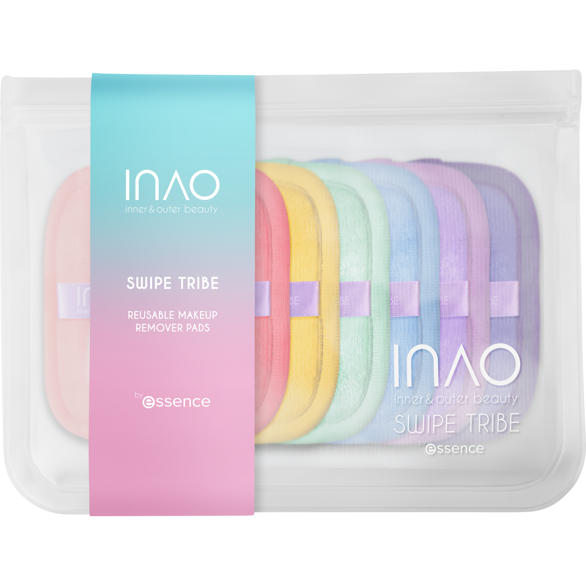 INAO inner and outer beauty Swipe Tribe Reusable Makeup Remover Pads by essence