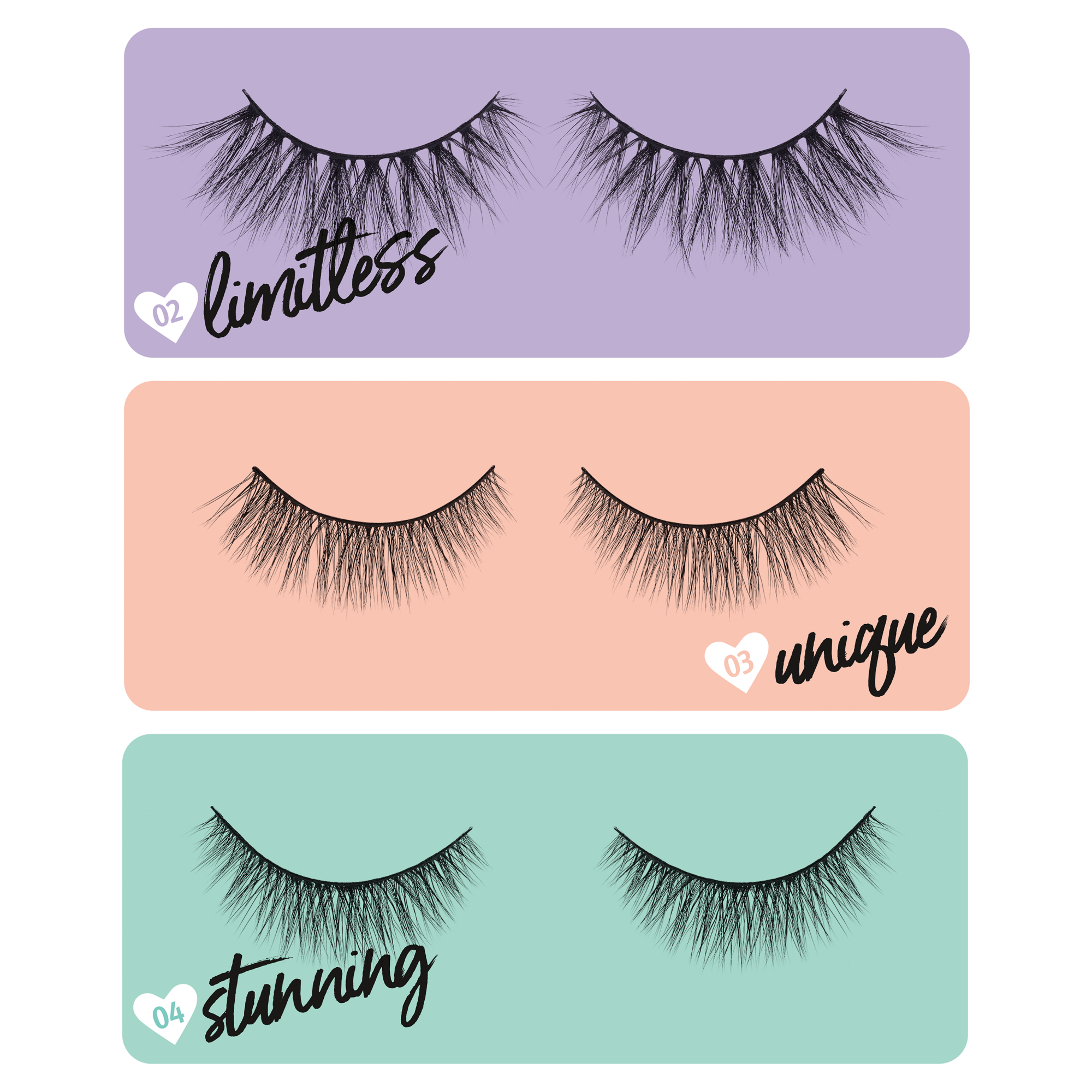 3x LASH LIKE A BOSS set umetnih trepalnic