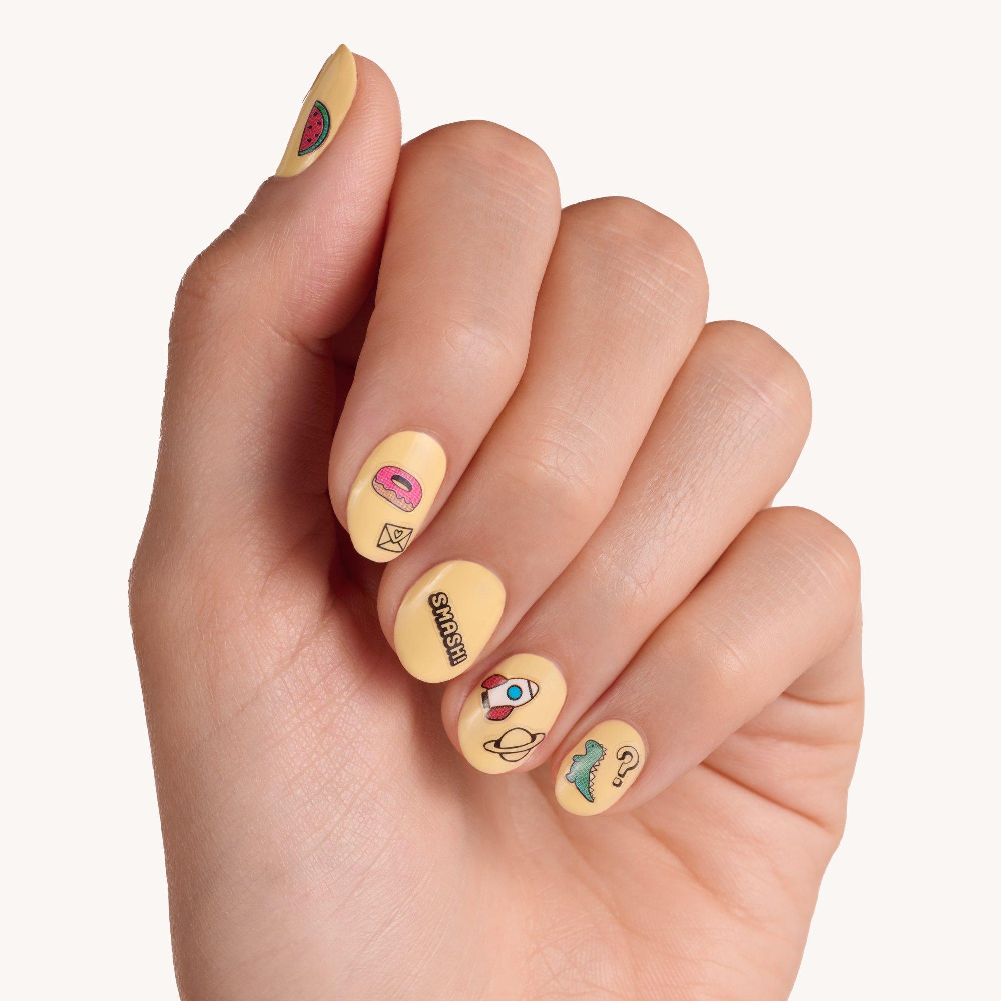happiness looks good on you nail sticker