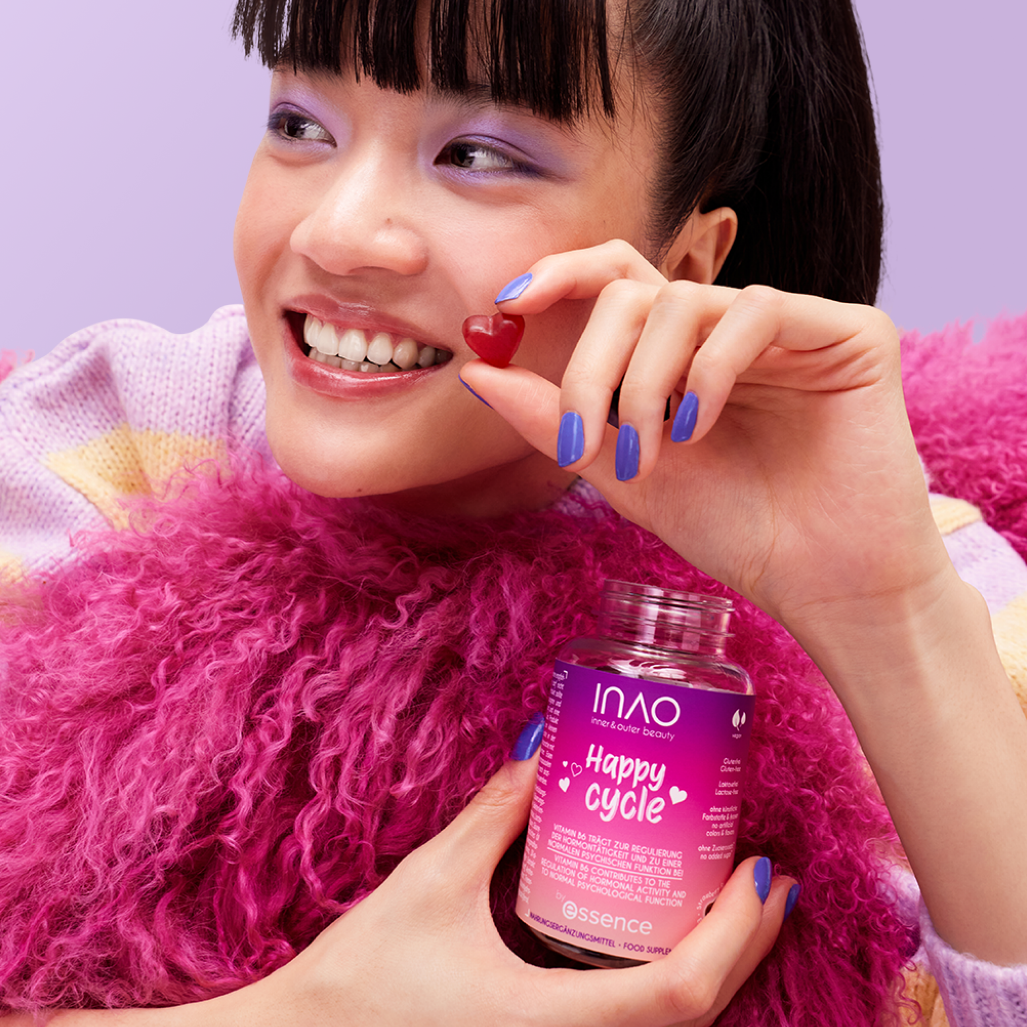 INAO inner and outer beauty Happy Cycle gummies by essence