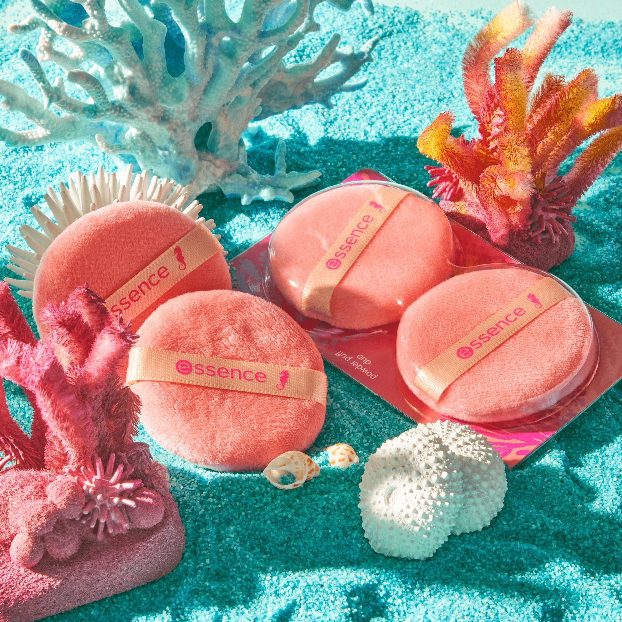 live LIFE in CORAL duo houbiček powder puff