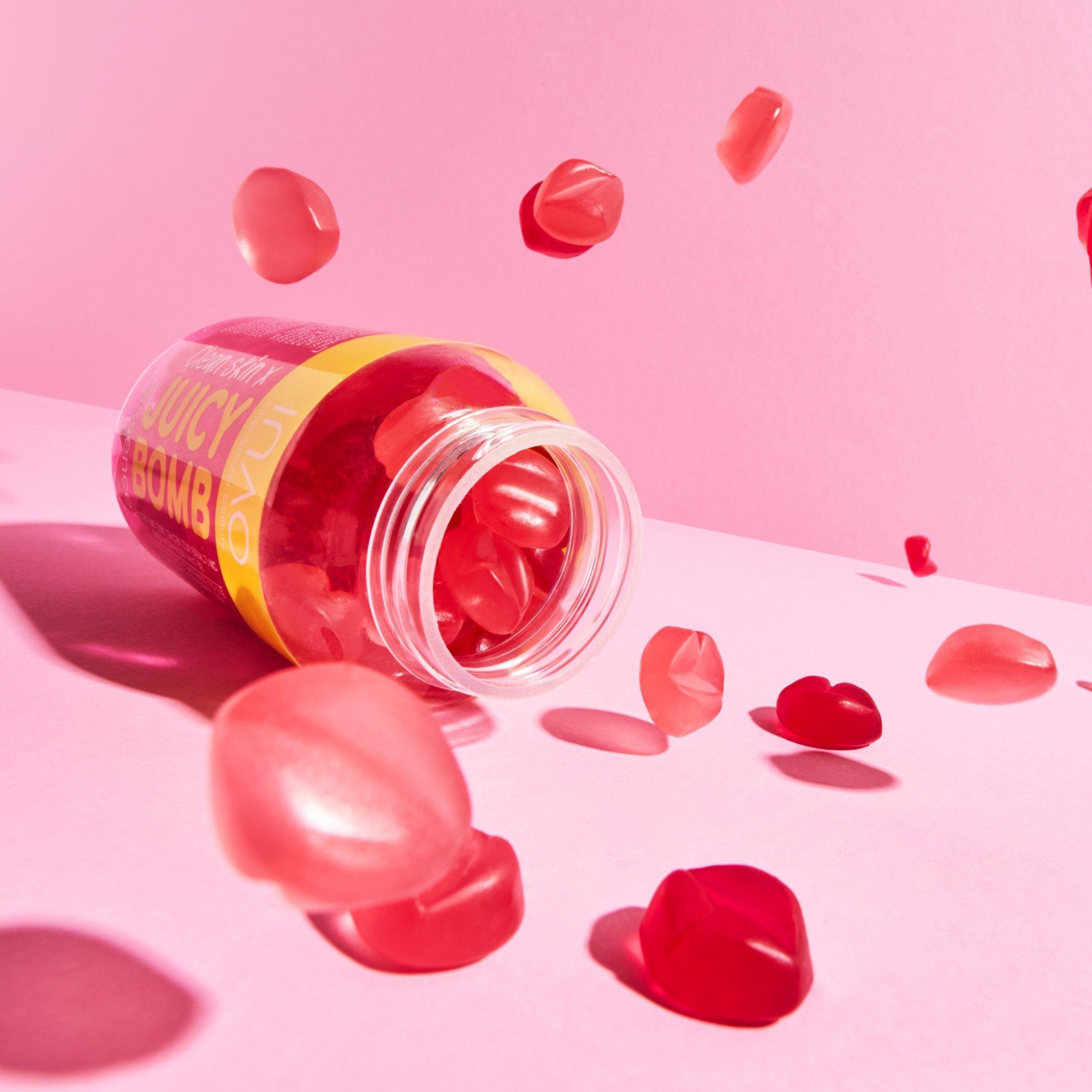 INAO inner and outer beauty Clean Skin x JUICY BOMB gummies by essence