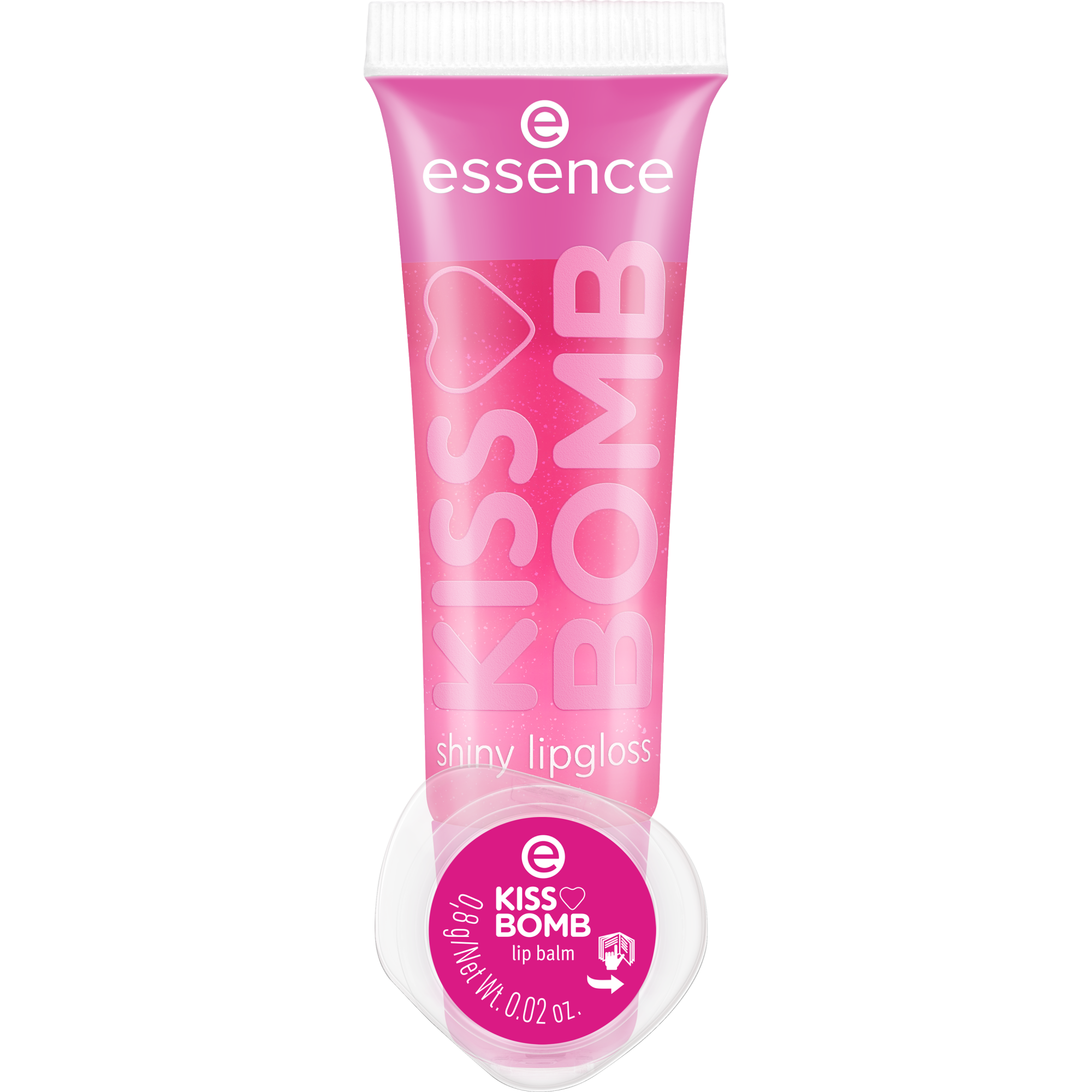 KISS BOMB shiny lipgloss & lip balm