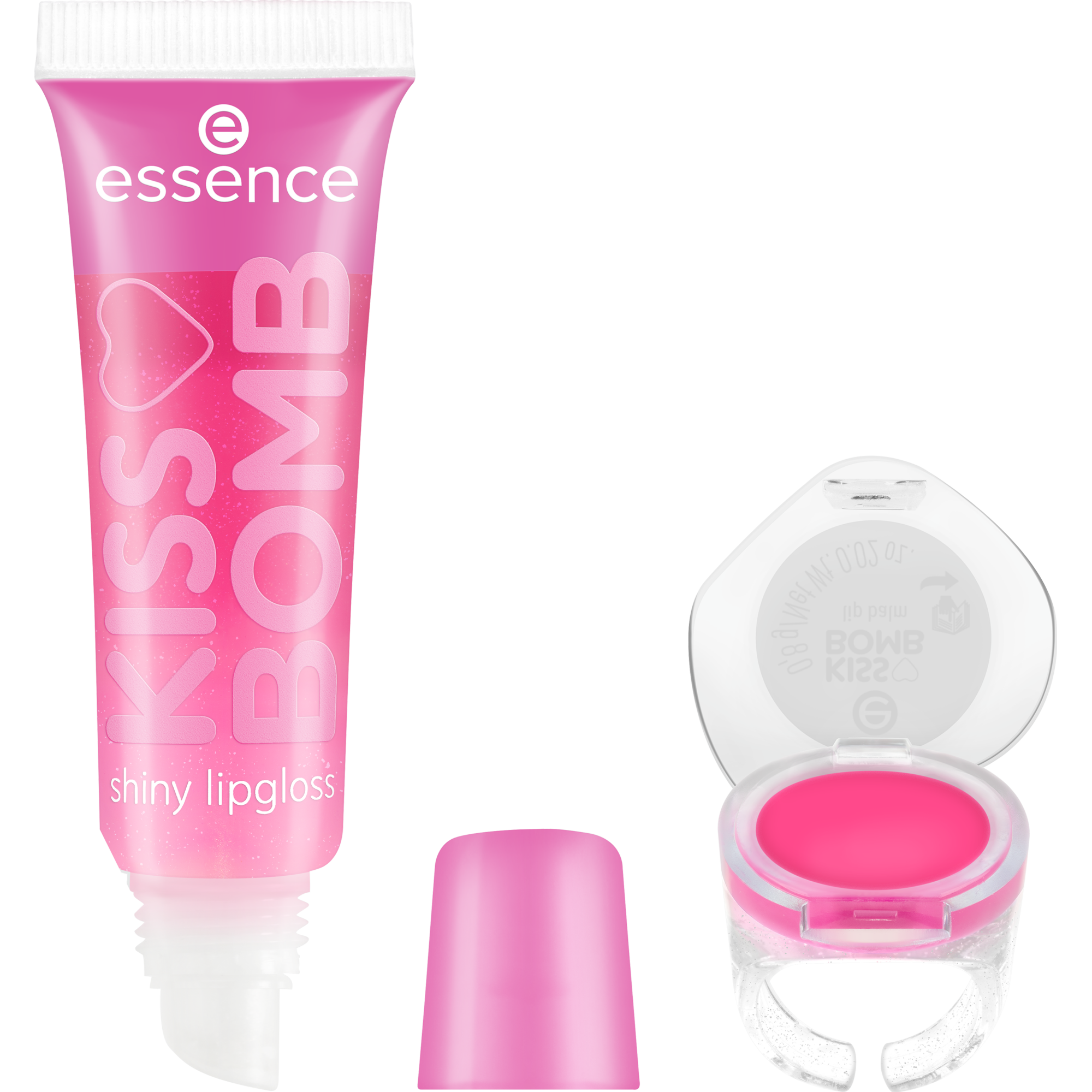 KISS BOMB shiny lipgloss & lip balm