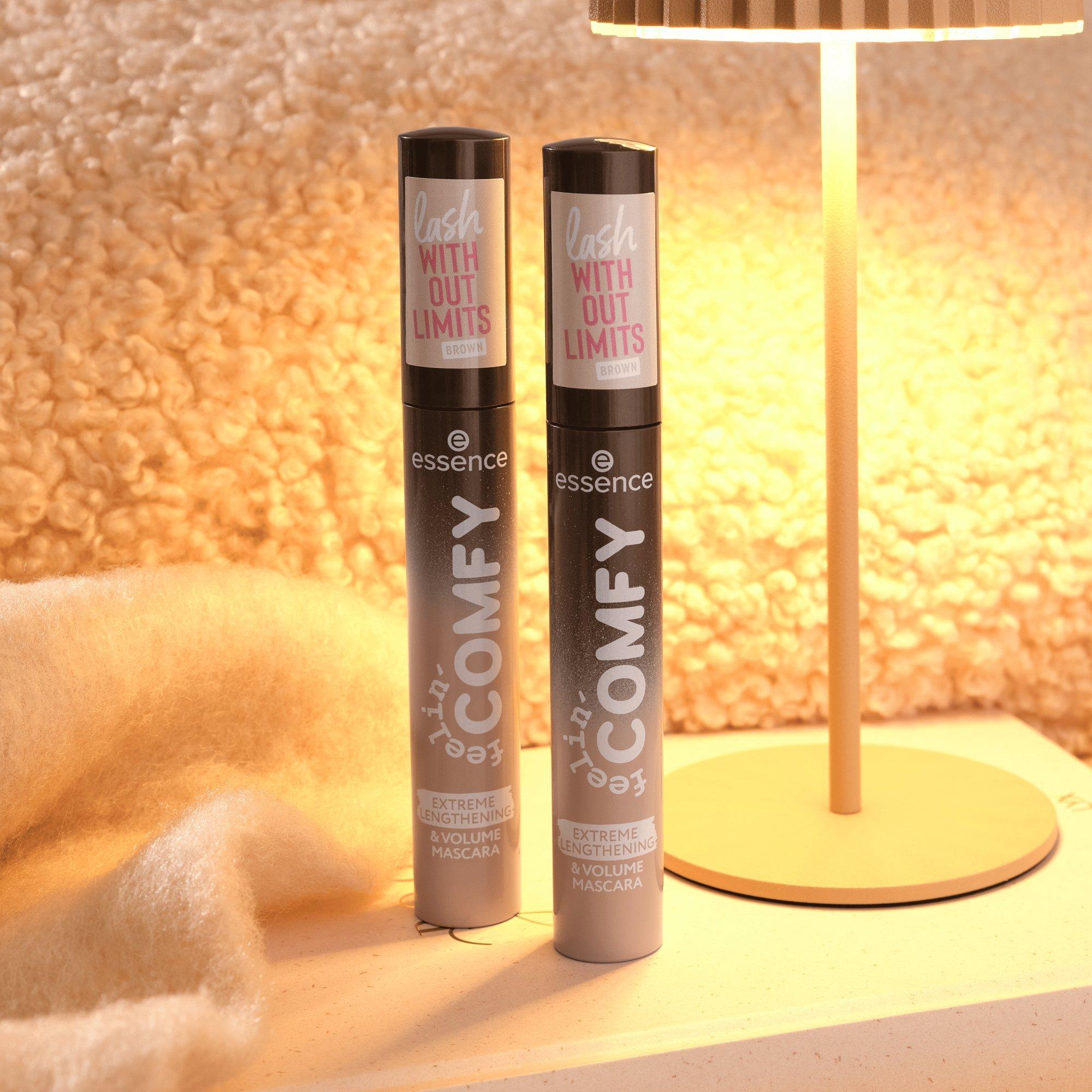 feelin' comfy lash WITHOUT LIMITS BROWN EXTREME LENGTHENING & VOLUME MASCARA