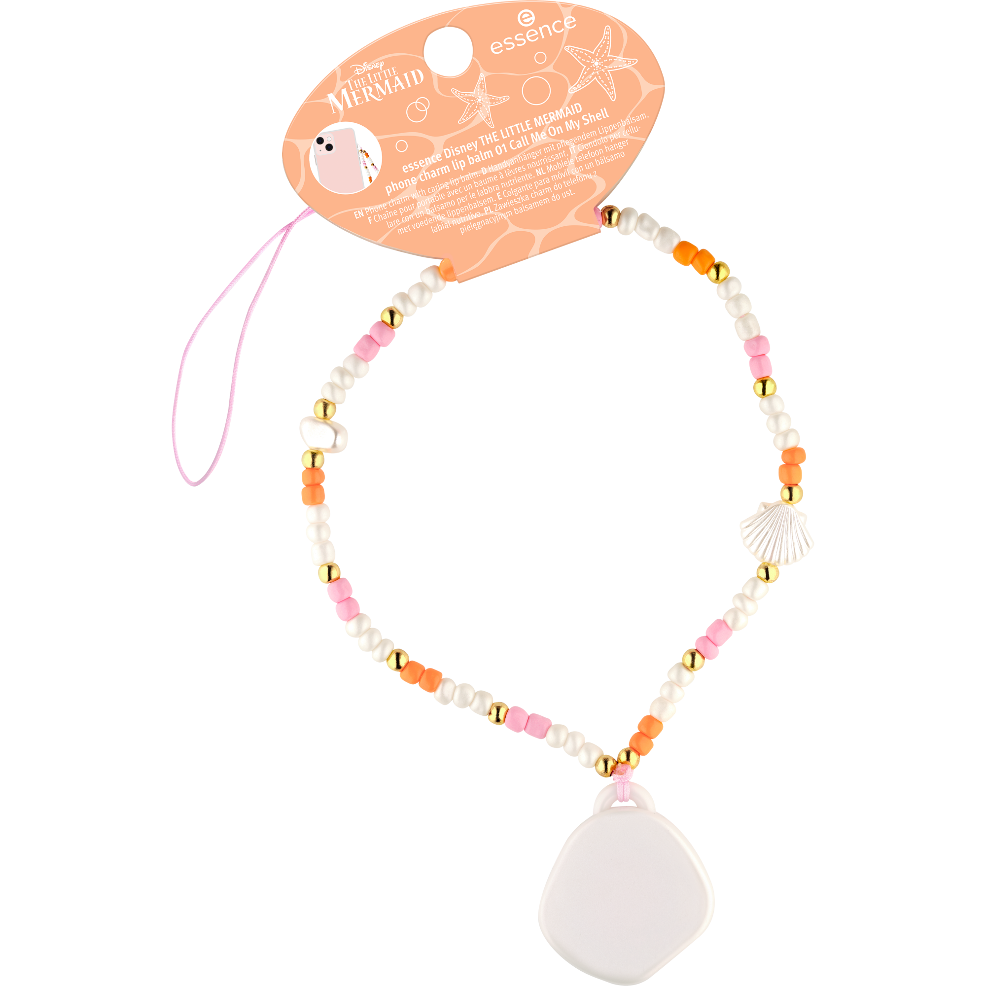 Balsamo labbra con charm per telefono Disney HE LITTLE MERMAID.