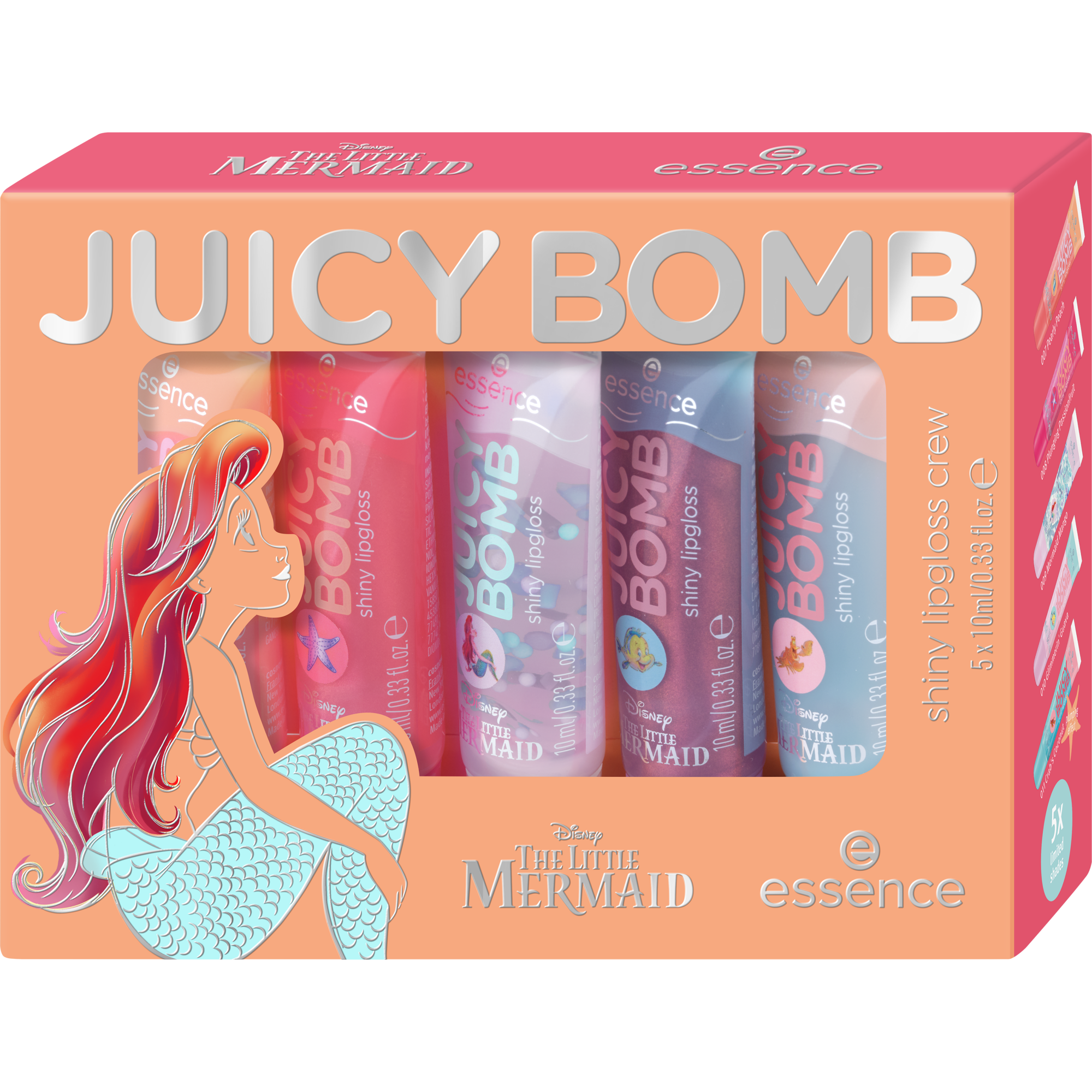 Disney THE LITTLE MERMAID JUICY BOMB shiny lipgloss crew coffret de gloss