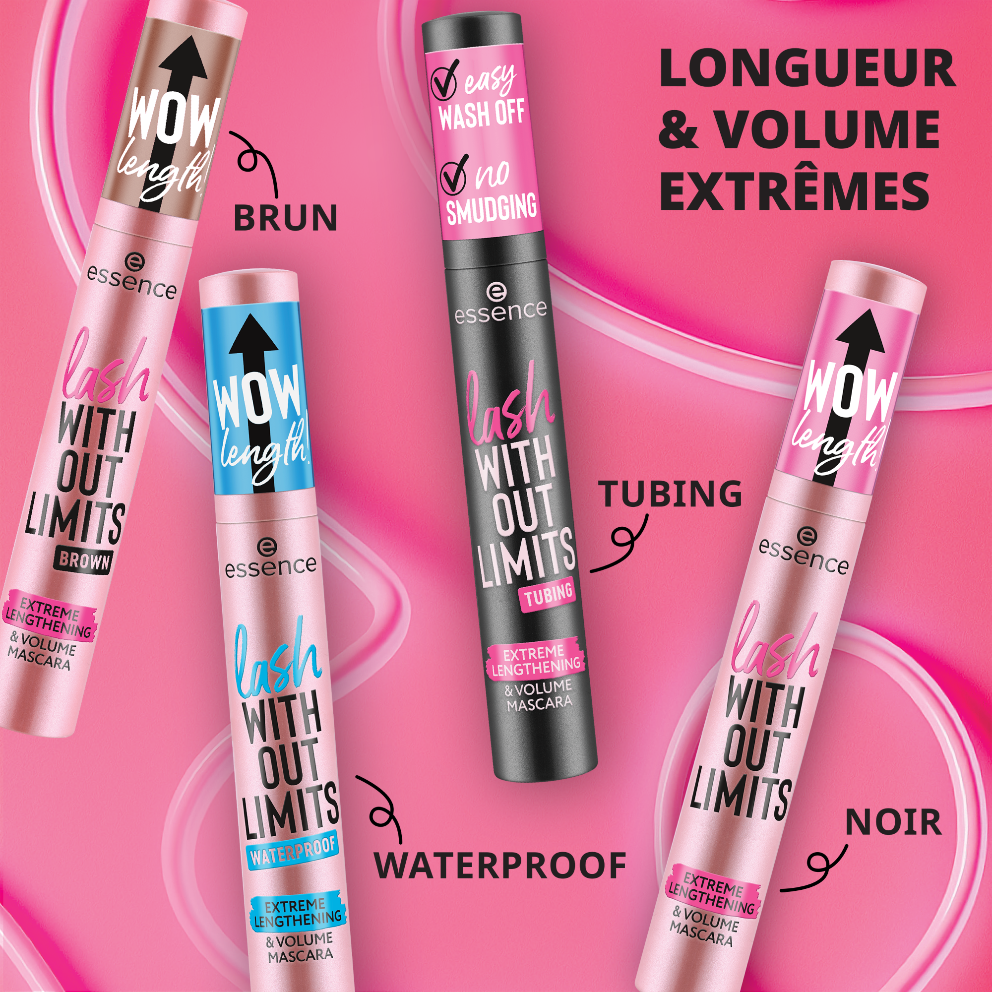 lash WITHOUT LIMITS EXTREME LENGTHENING & VOLUME MASCARA longueur et volume extrêmes
