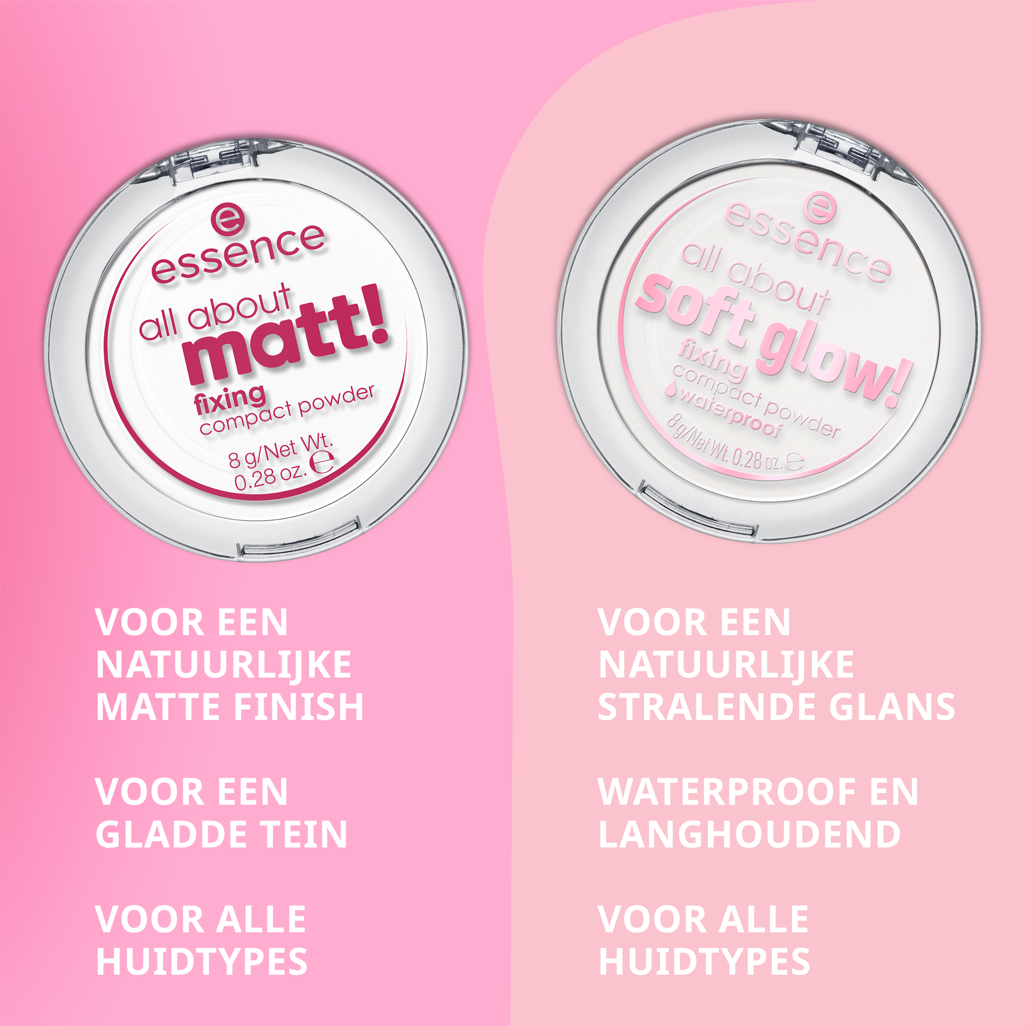 all about soft glow! fixerende compactpoeder waterproof