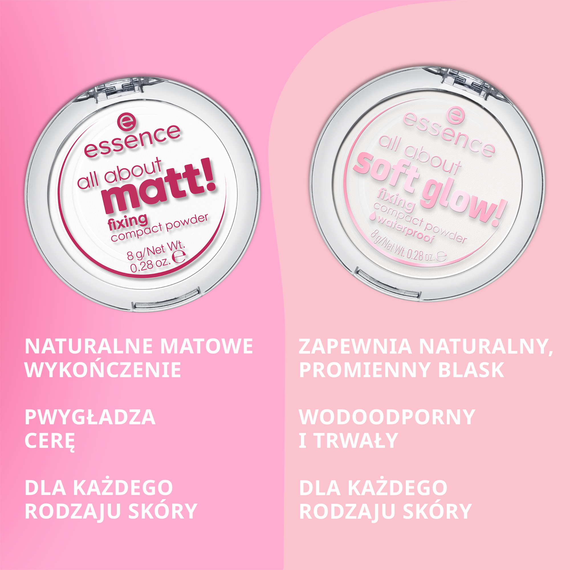 wodoodporny puder matujący all about soft glow! fixing compact powder