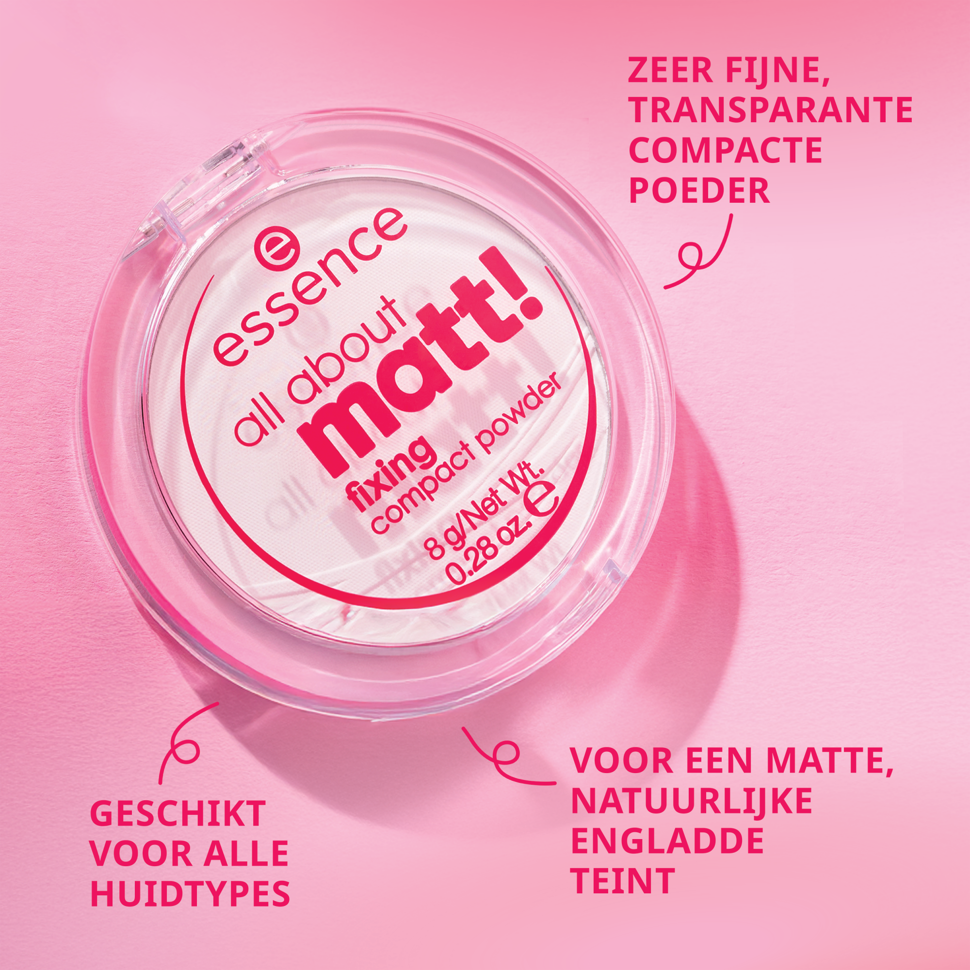 all about matt! fixerende, matterende compactpoeder – Info Graphic - Productitem 4 van 8