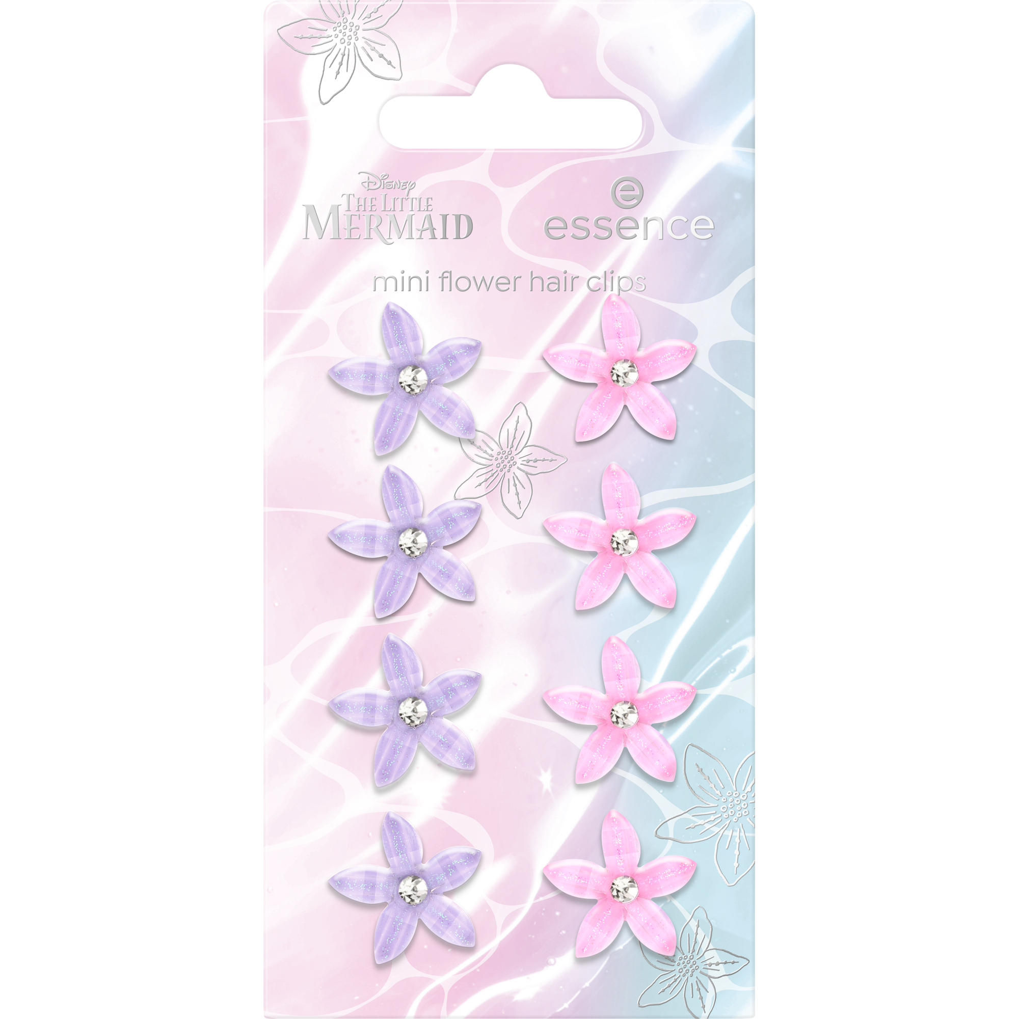 Disney THE LITTLE MERMAID mini flower hair clips