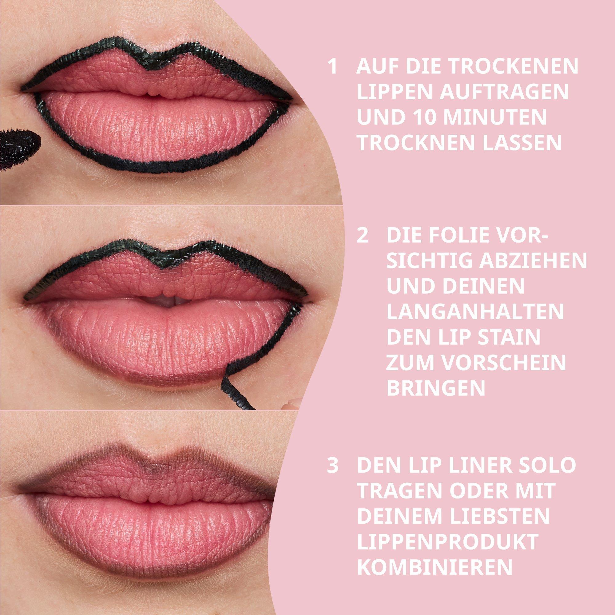 peel & TINT! STAINING LIP LINER – Info Graphic - Produkt Element 4 von 7