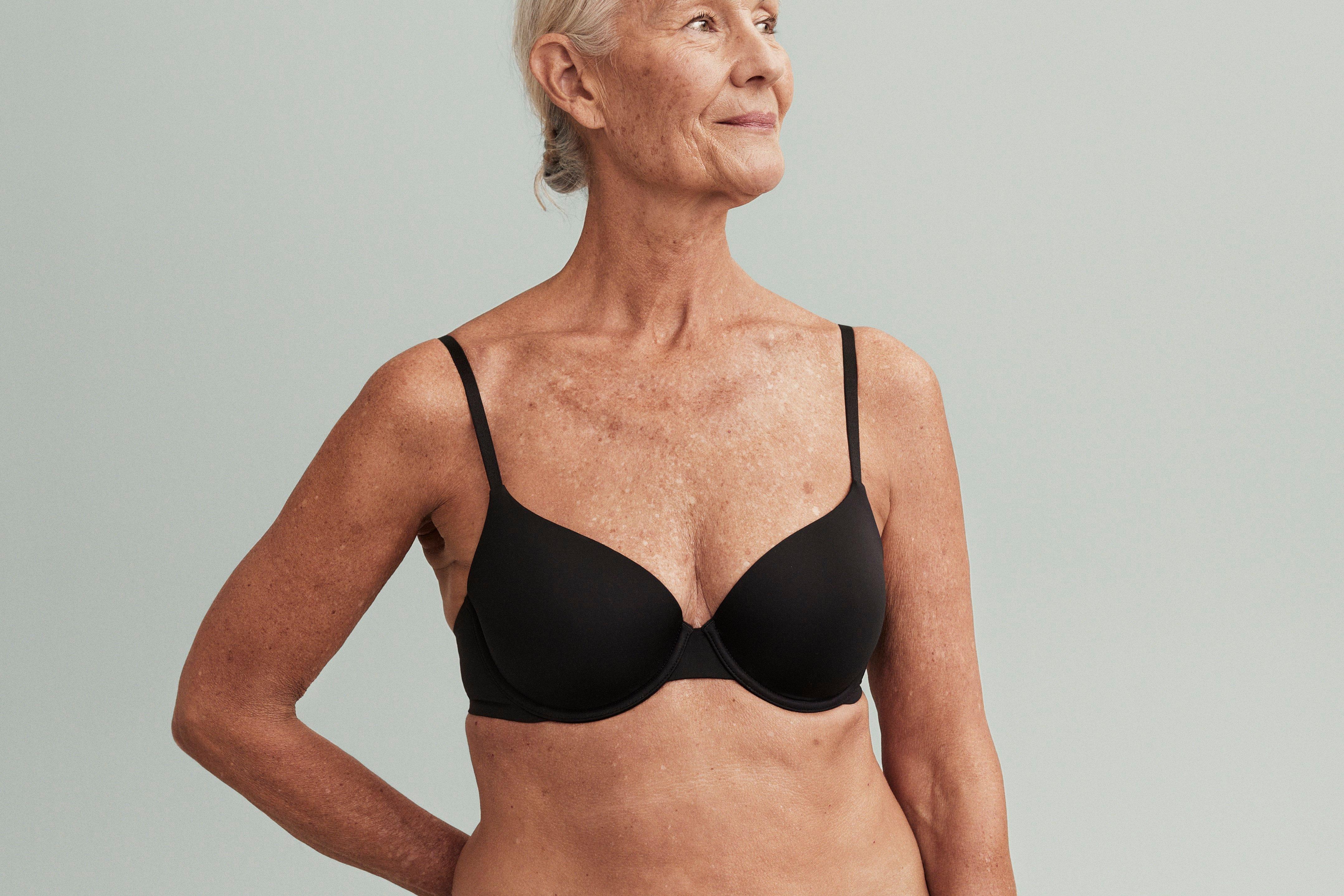A woman in a black Lilja bra.
