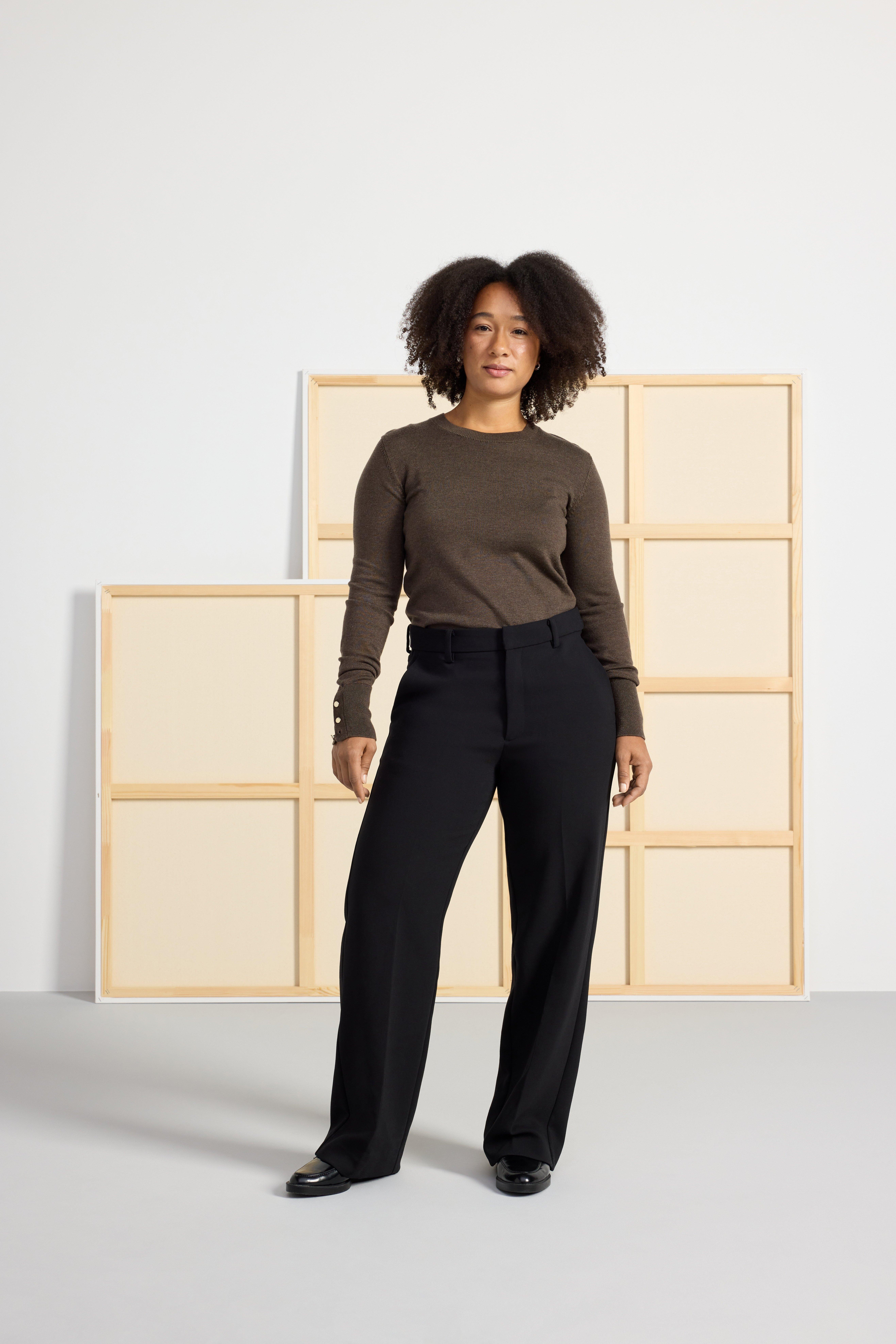 A pair of pants with shorter legs from Lindex.