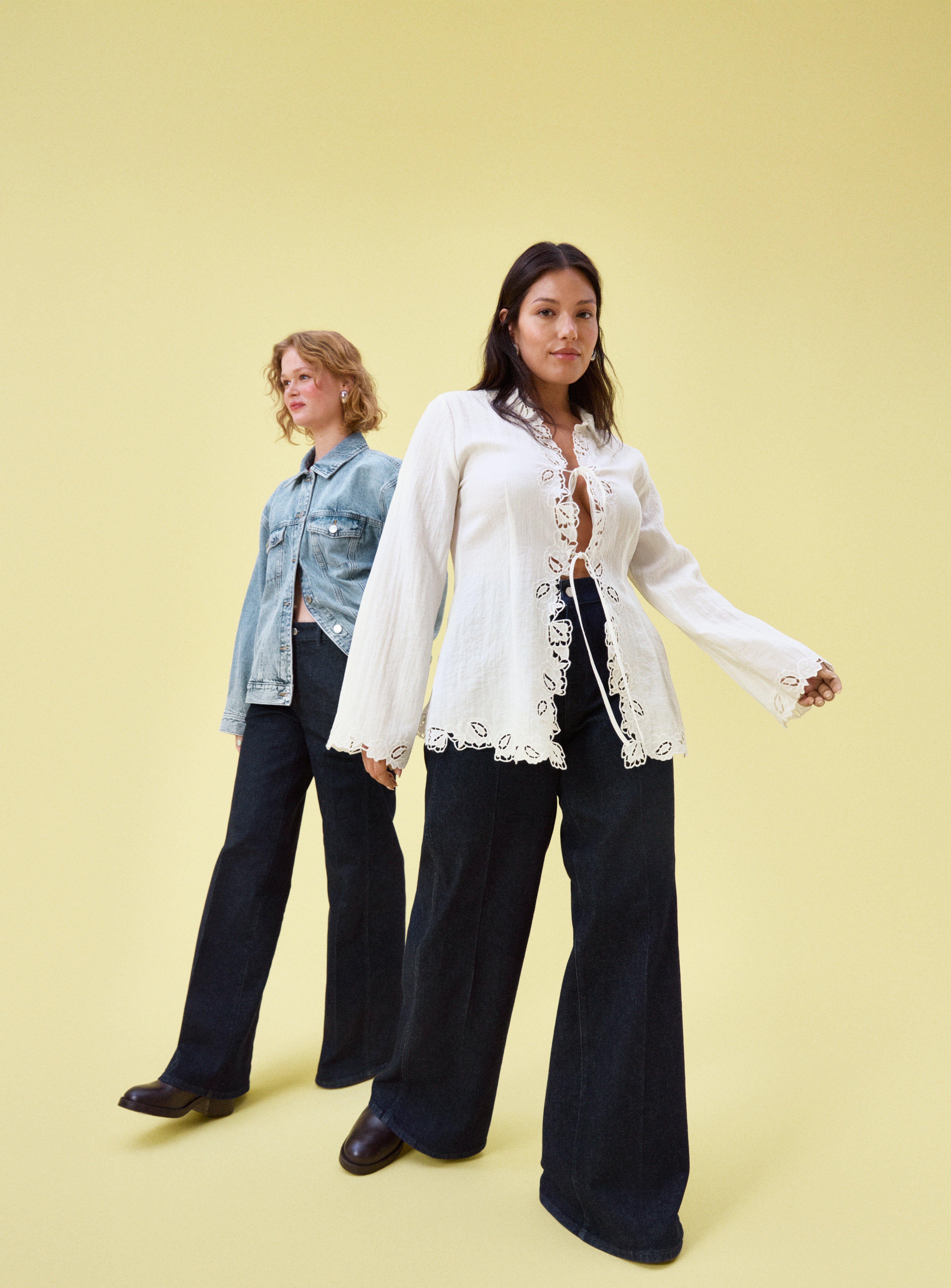 Woman in denim jeans 