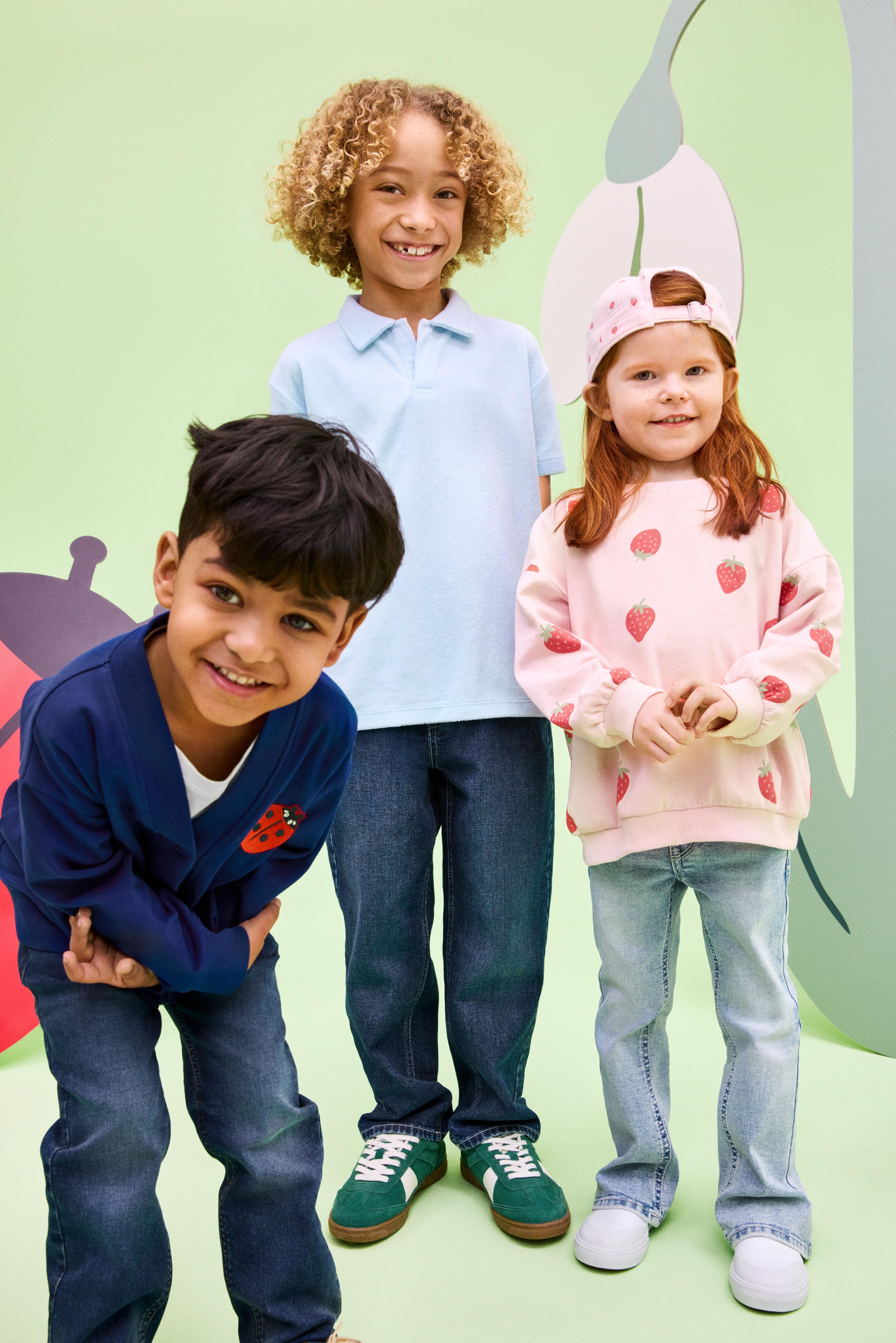 Kids in spring clothes