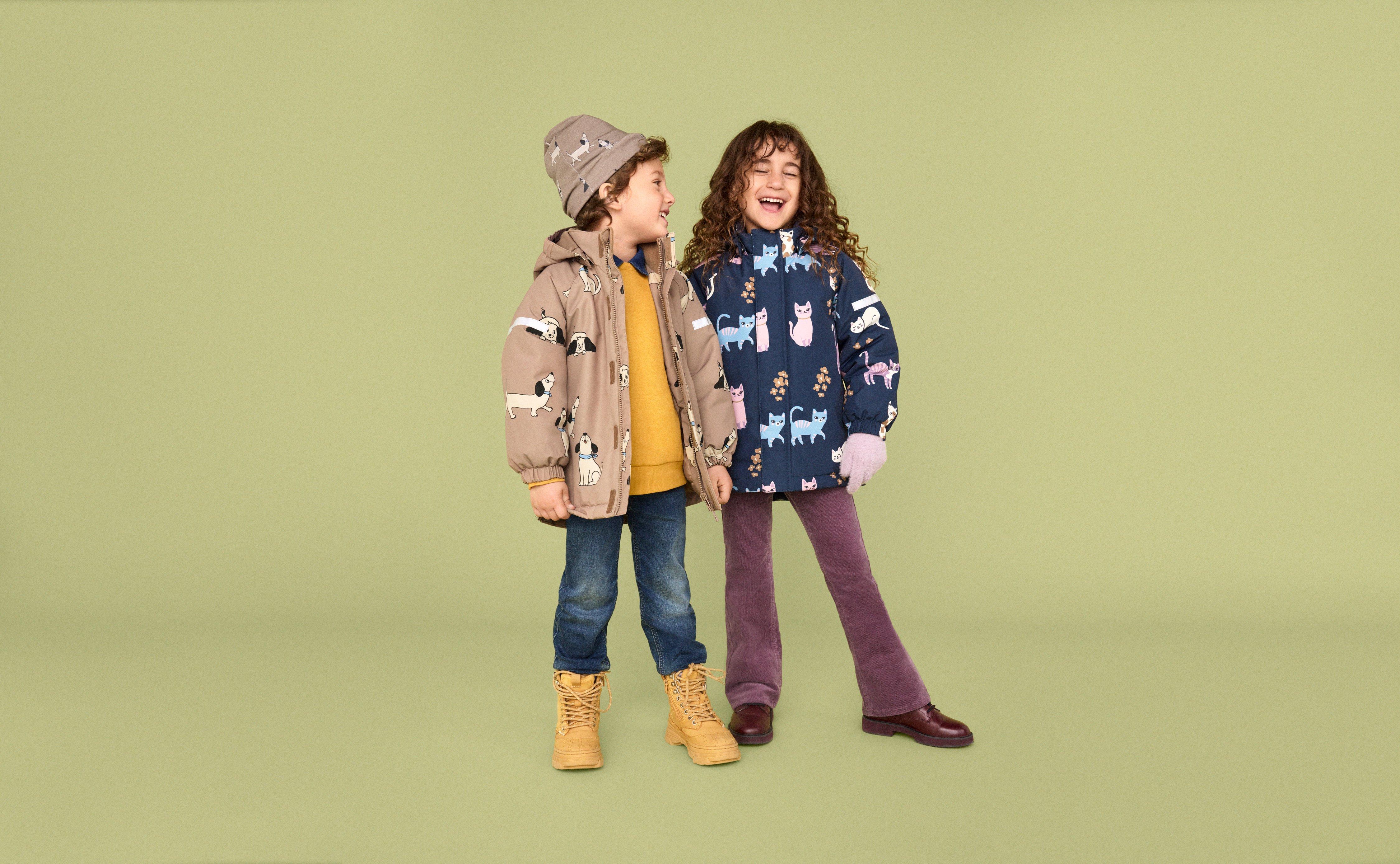 A child in warm and comfortable outerwear from Lindex.