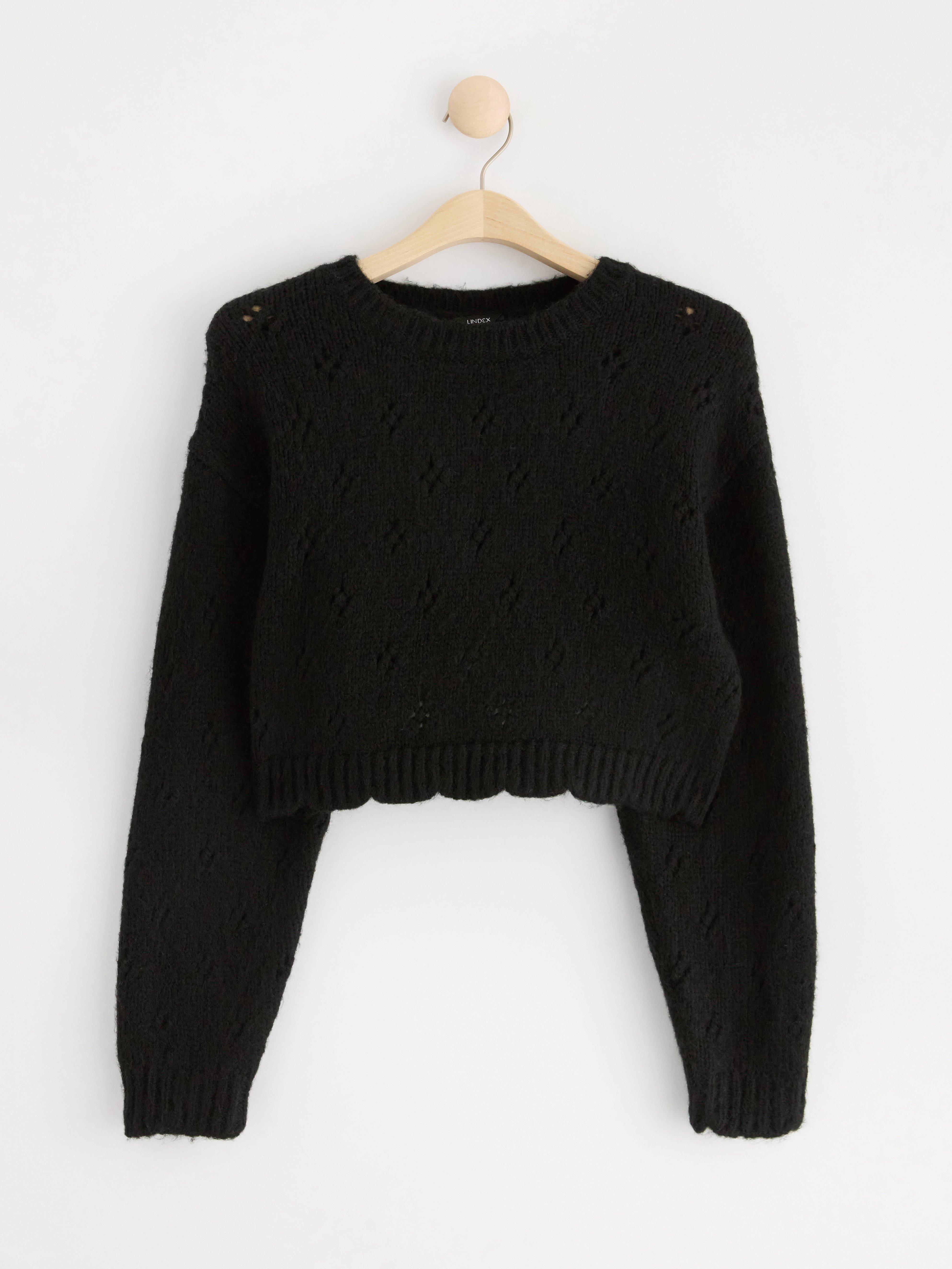 Cropped knitted jumper Lindex