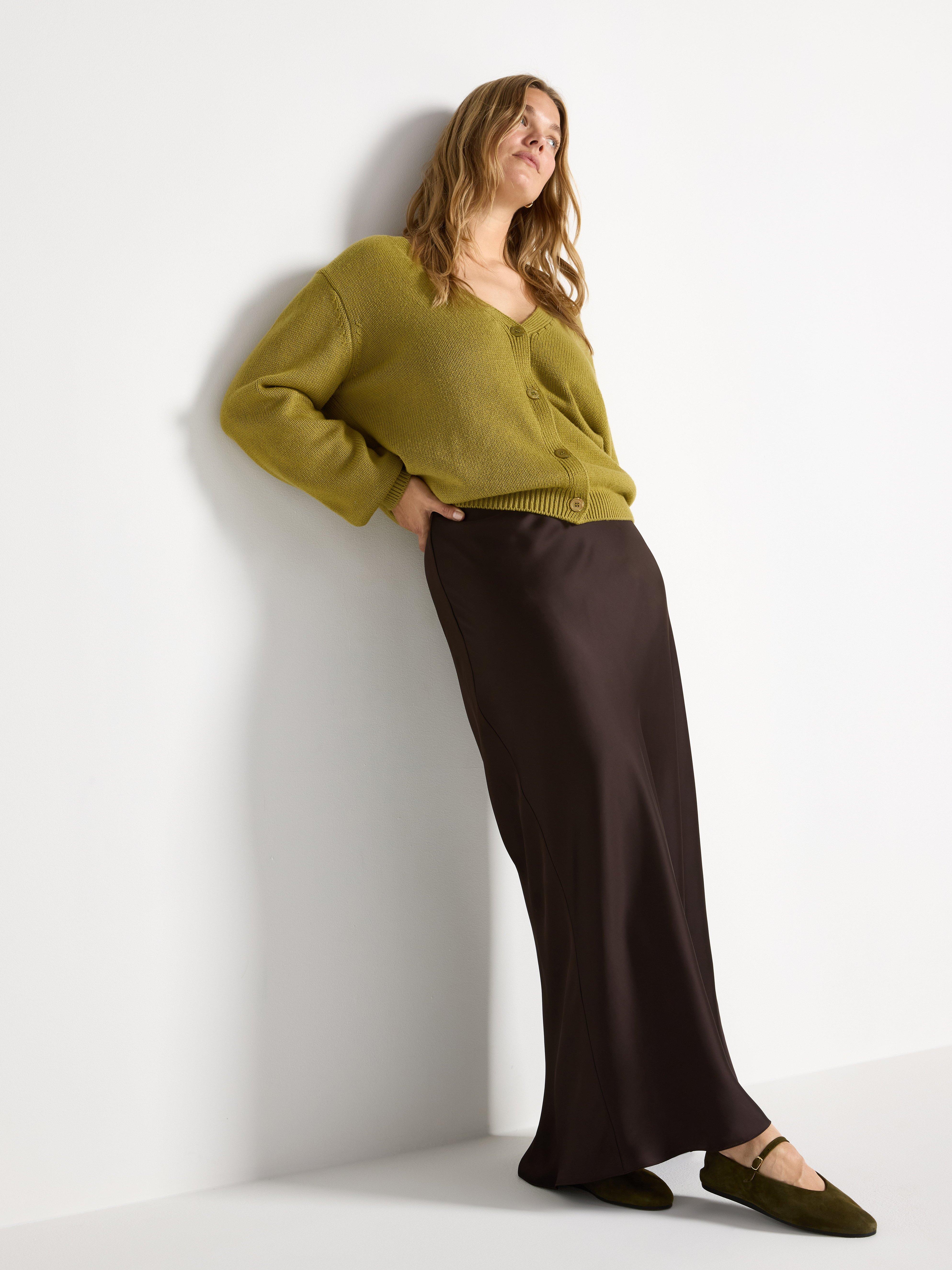 Maxi-nederdel - Dame - Brun