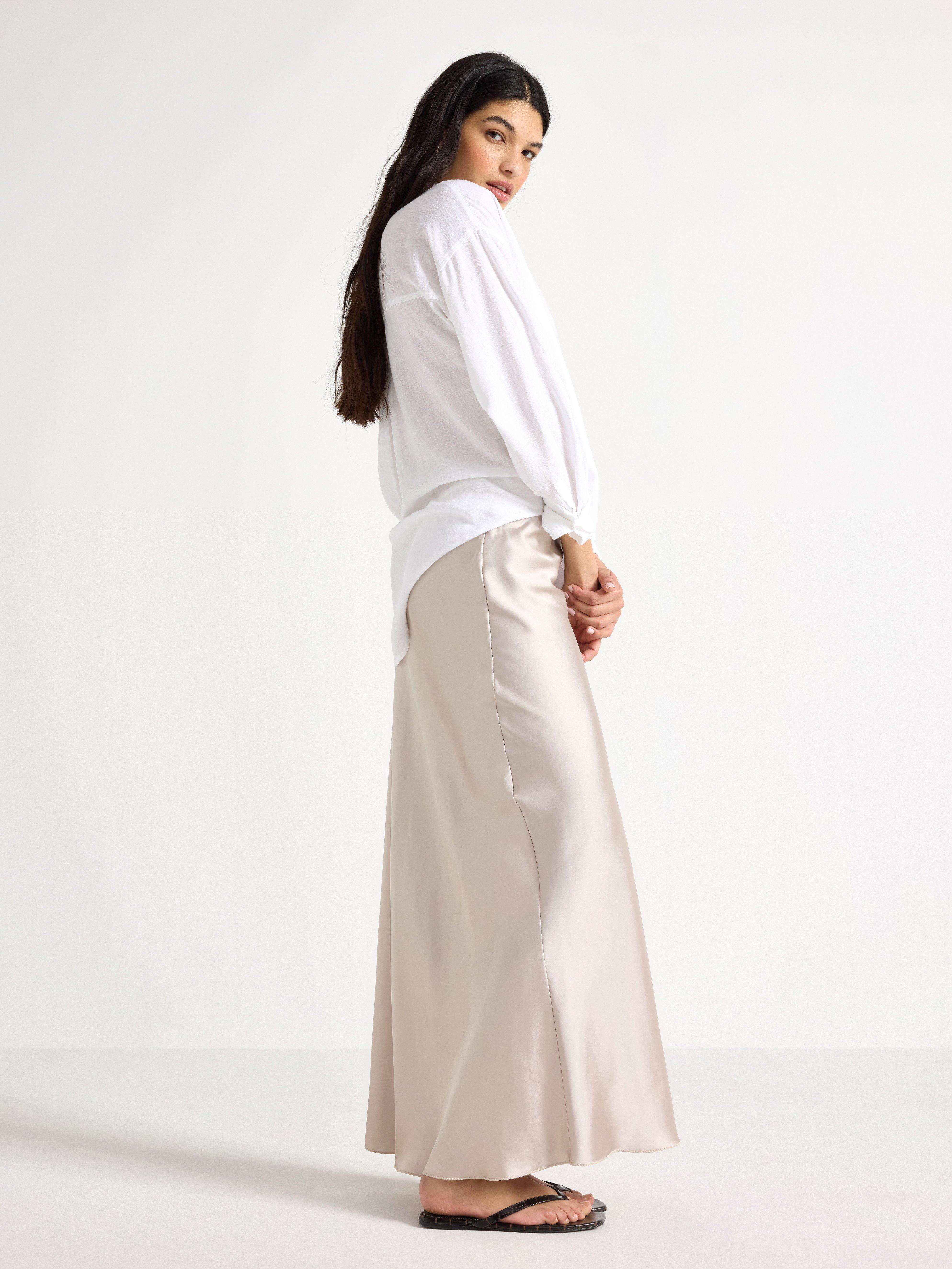 Maksihame - Naiset - Beige