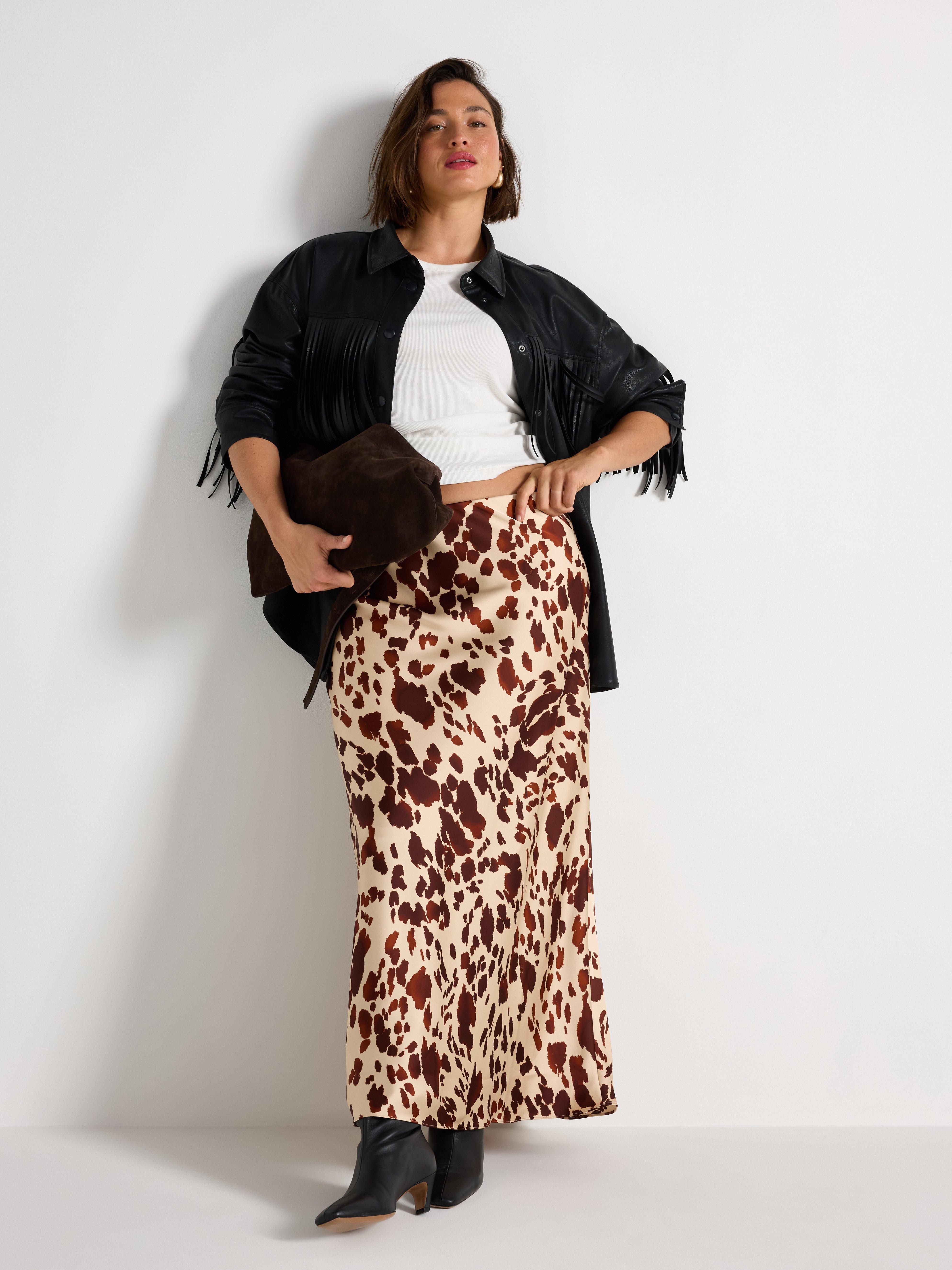 Maxi-nederdel - Dame - Brun