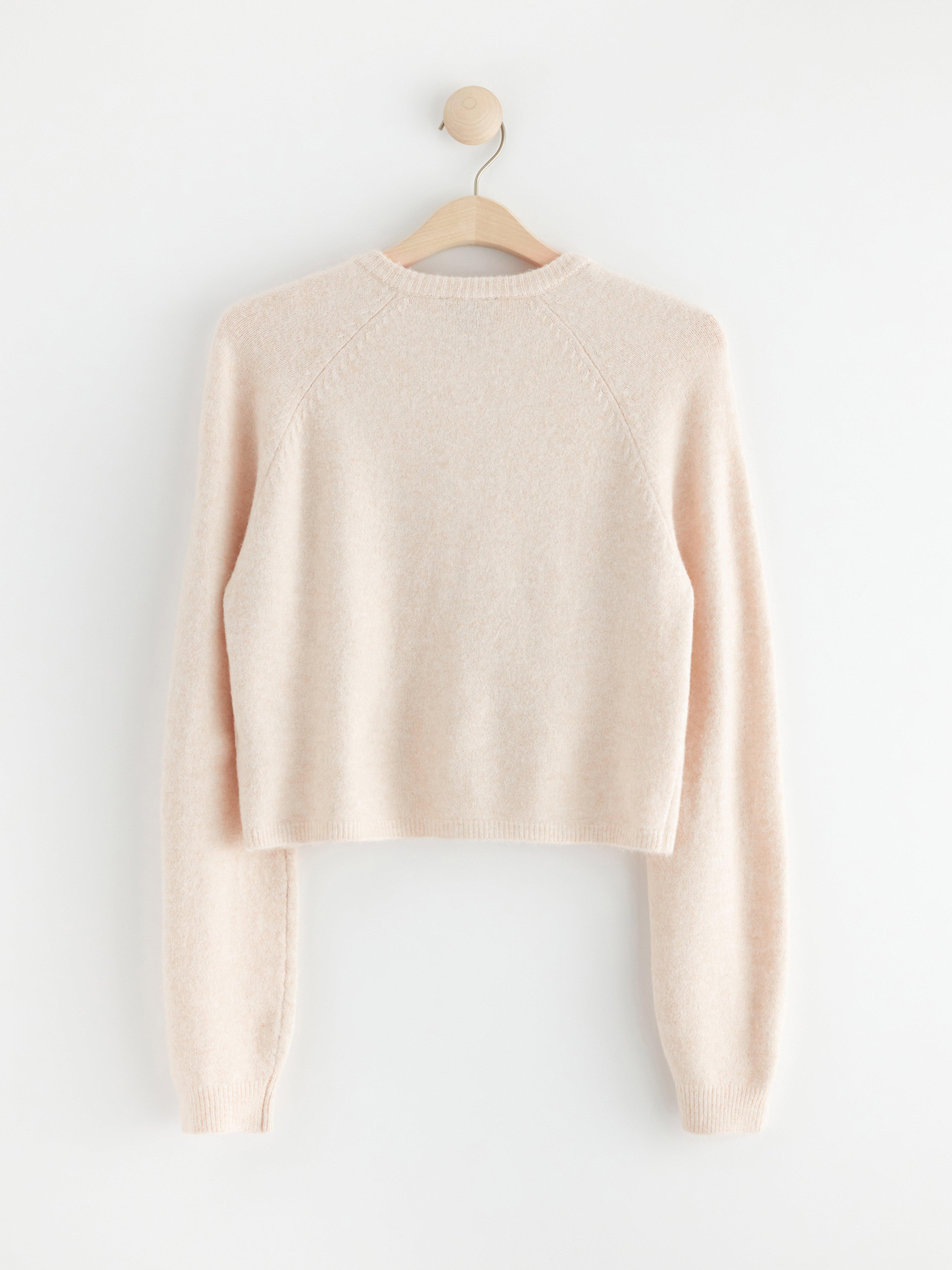 Neuletakki - Naiset - Beige
