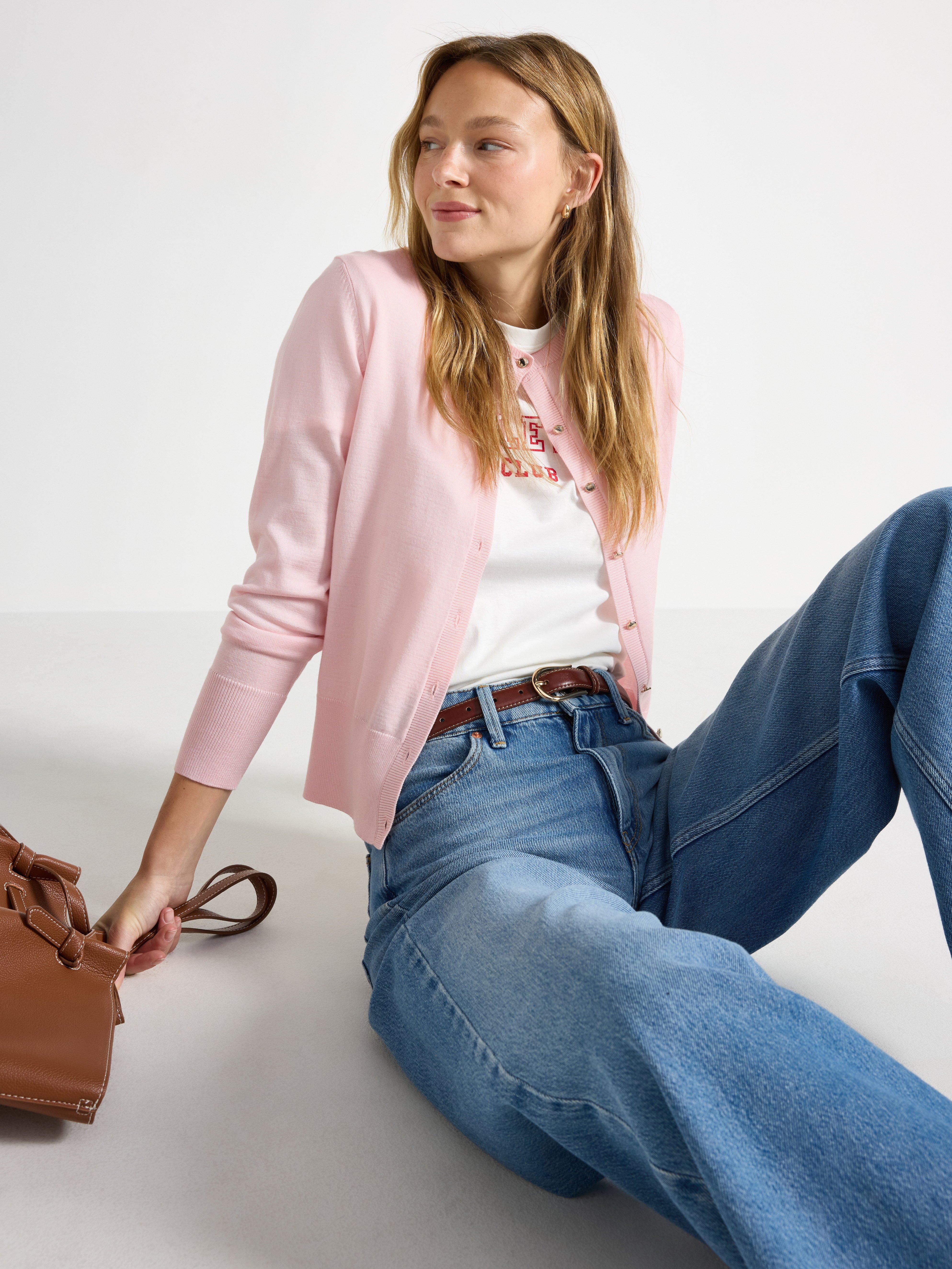 Cardigan - Dam - Rosa