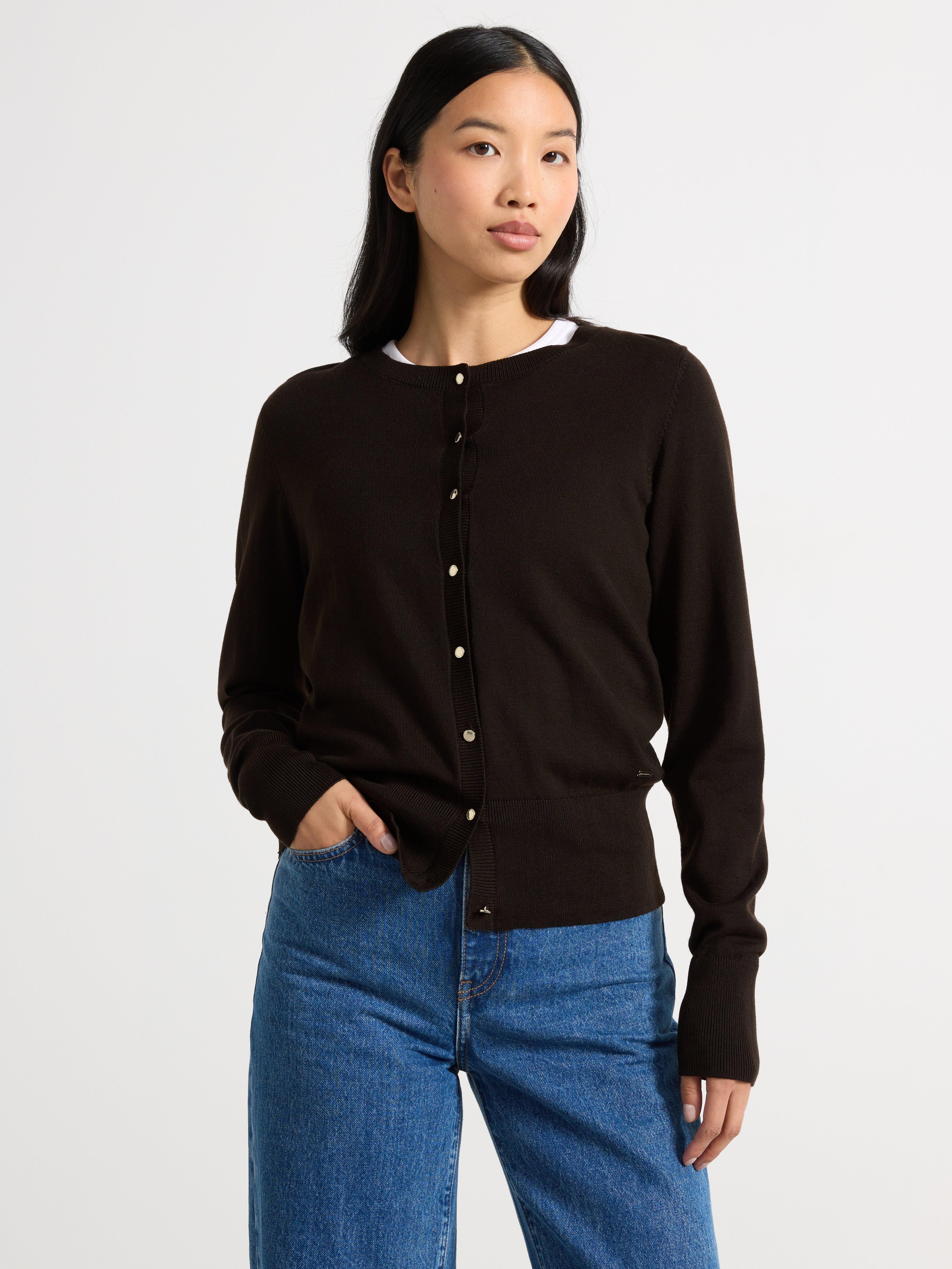 Totatuit Cardigan Donna Lungo Elegante Manica Lunga Lavorata A Maglia Coprispalle Casual A Maniche Traspirante Golfino Donna Aperto Davanti Per Primavera Estivo Autunno Vno Rosso XXL