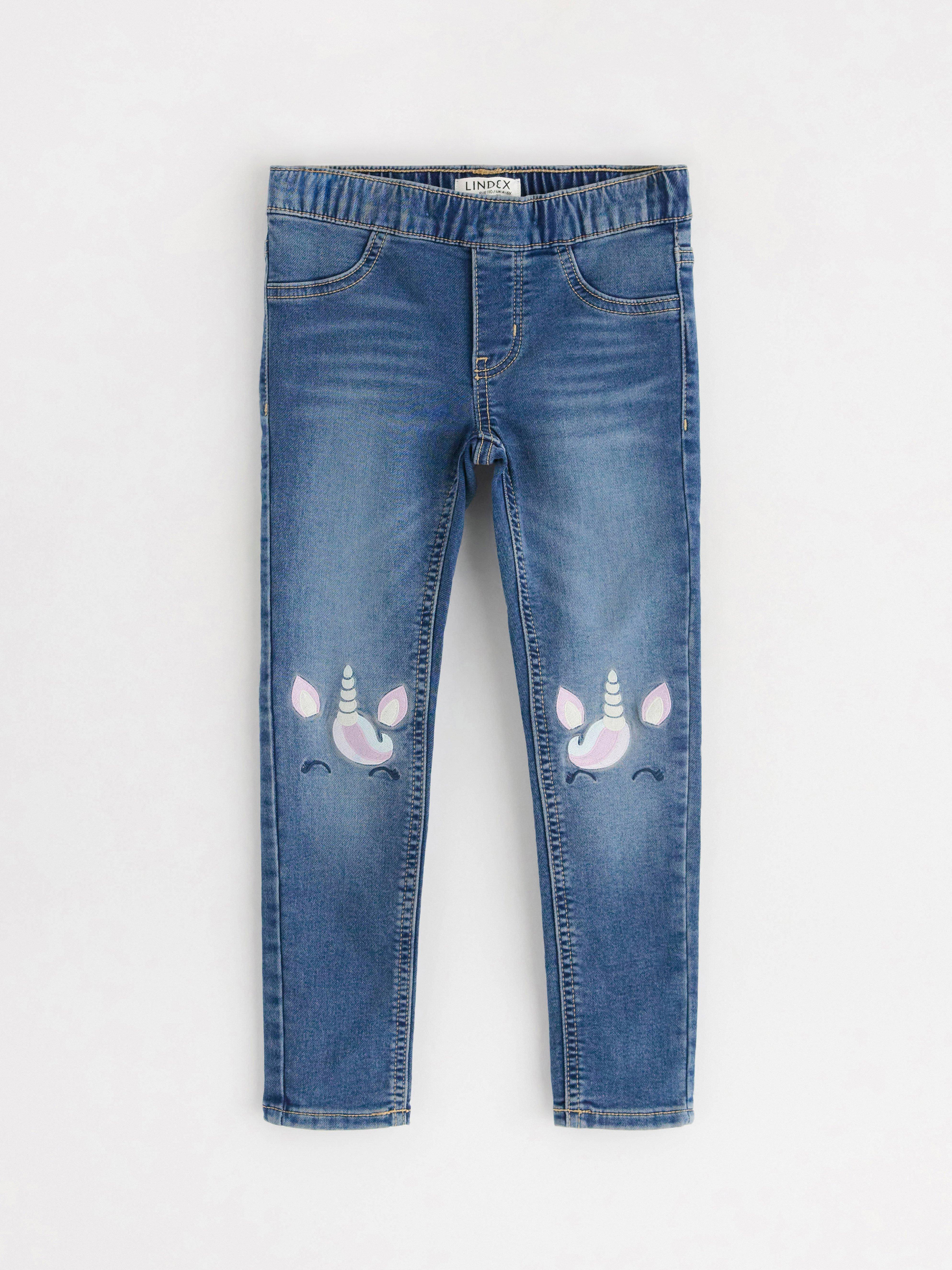 Jeggings - Děti - Modrá