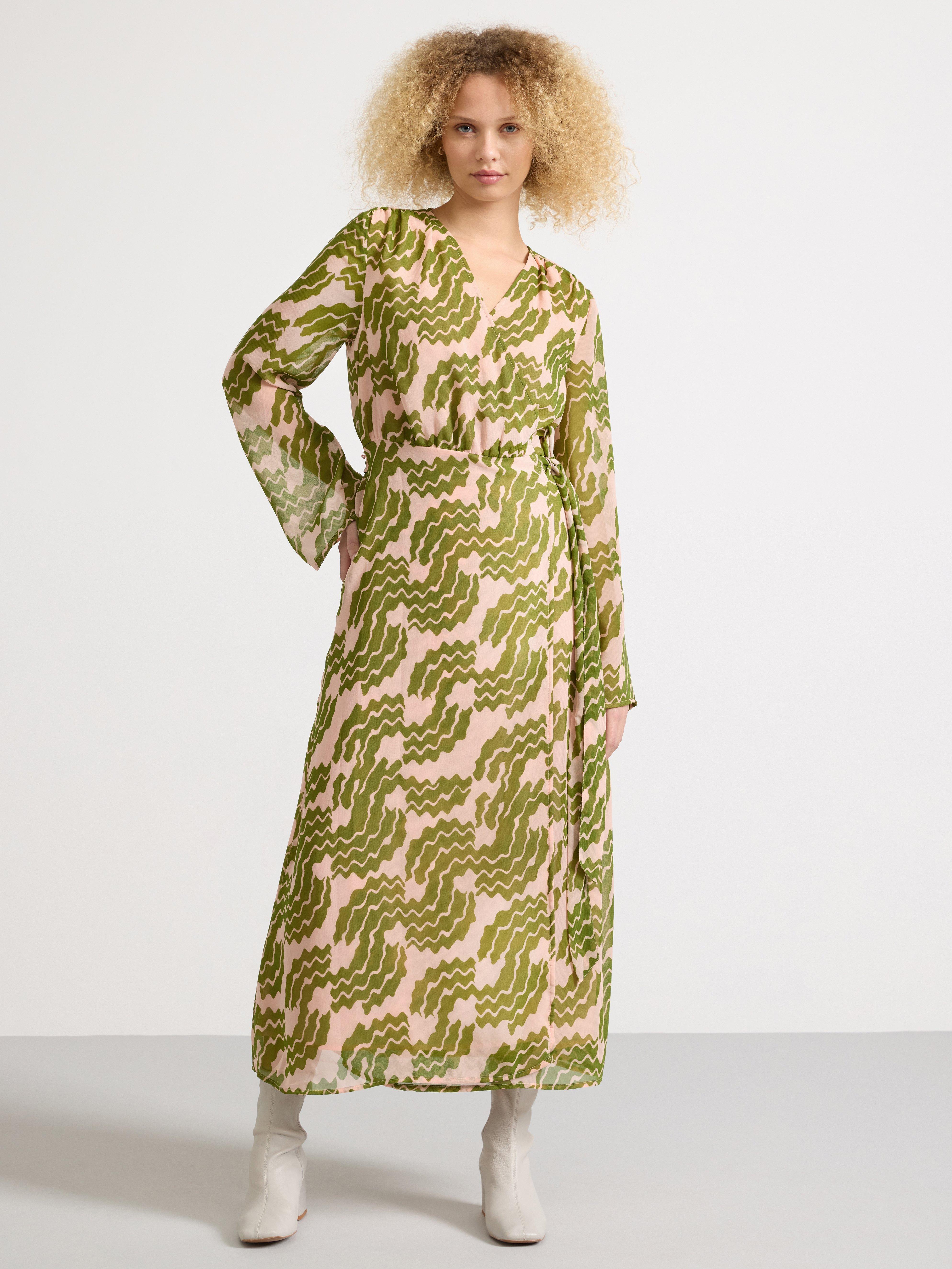 Patterned wrap dress