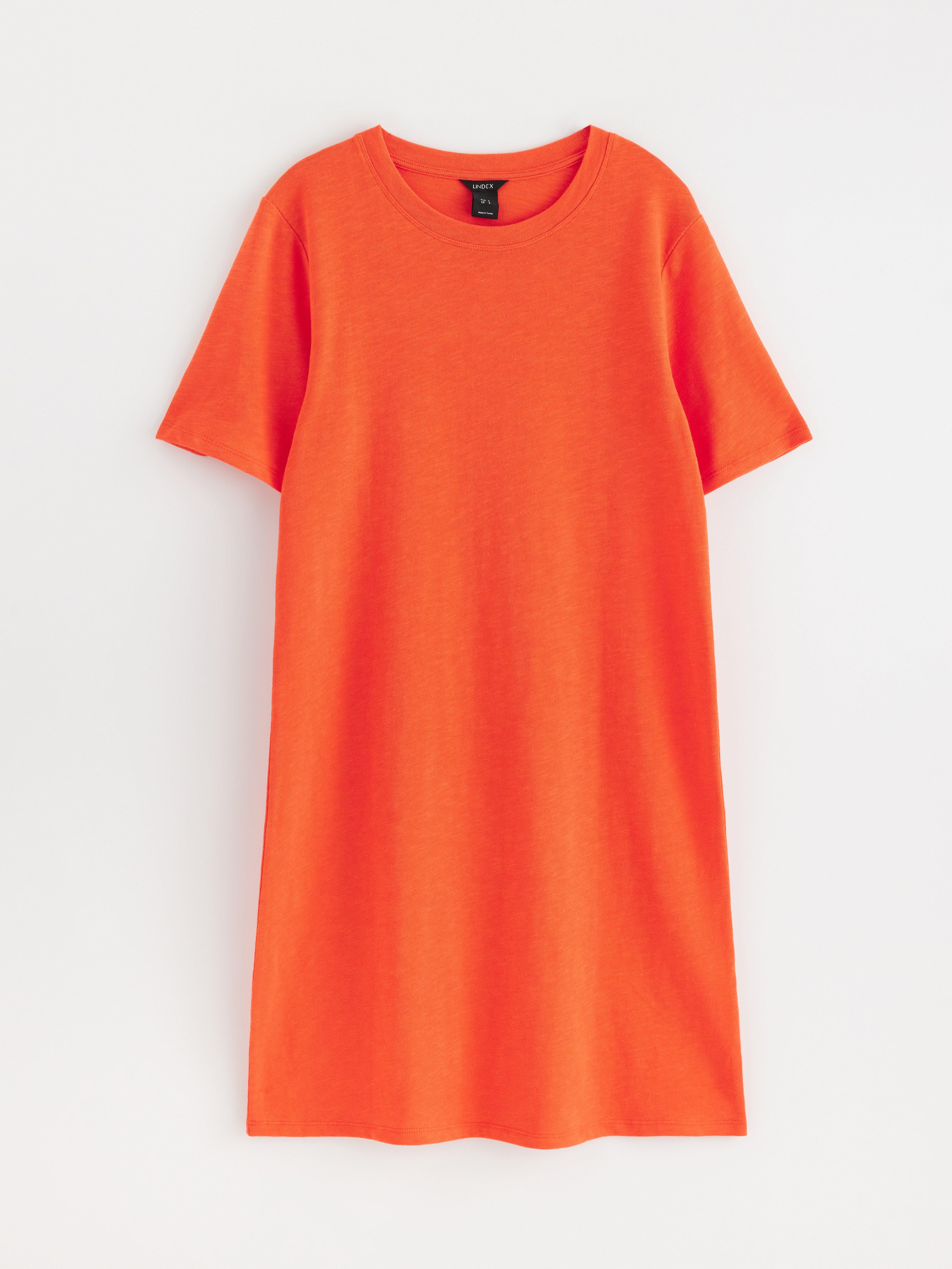 T-shirt-klänning - Dam - Orange