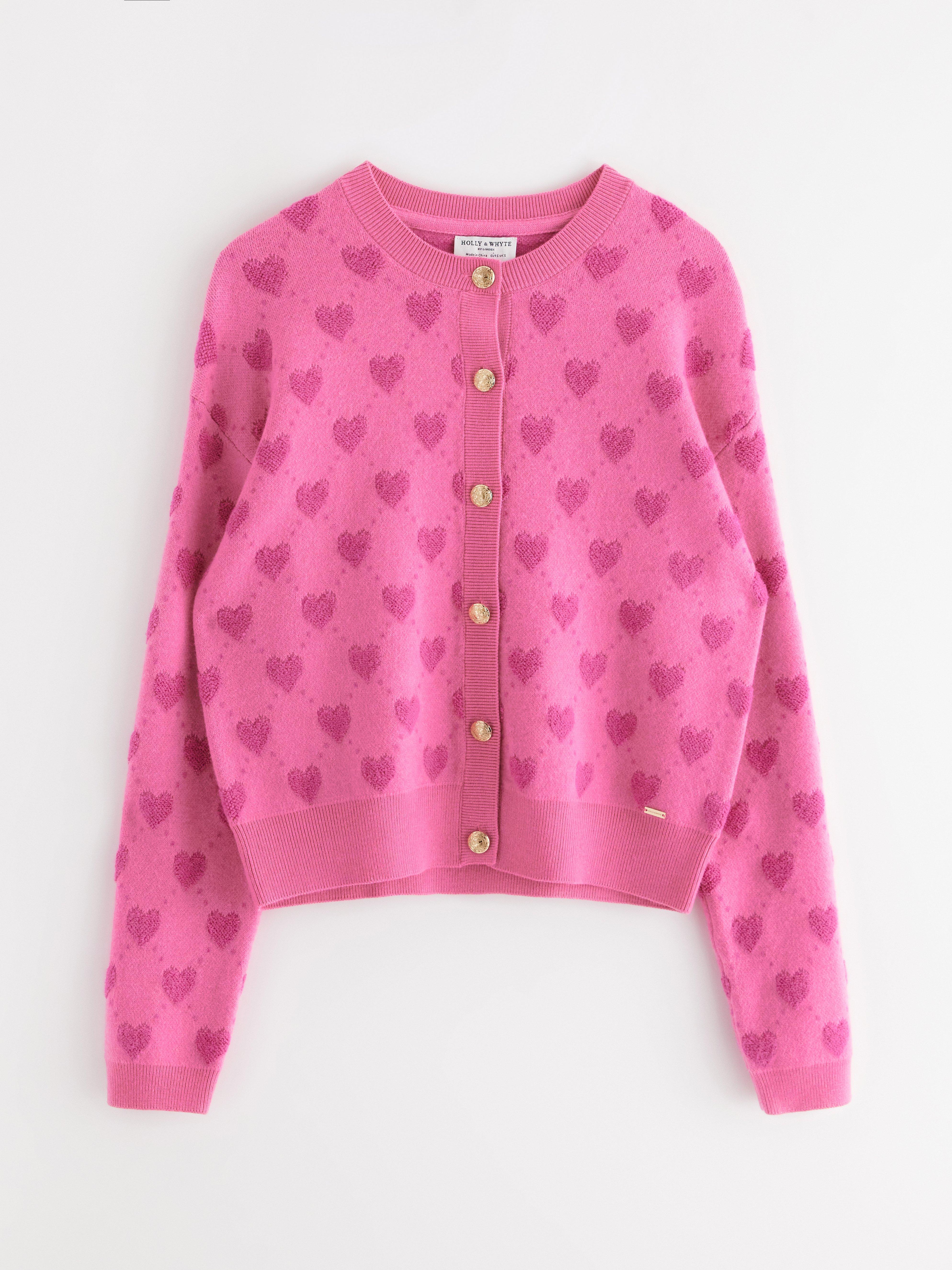 Cardigan - Dam - Rosa