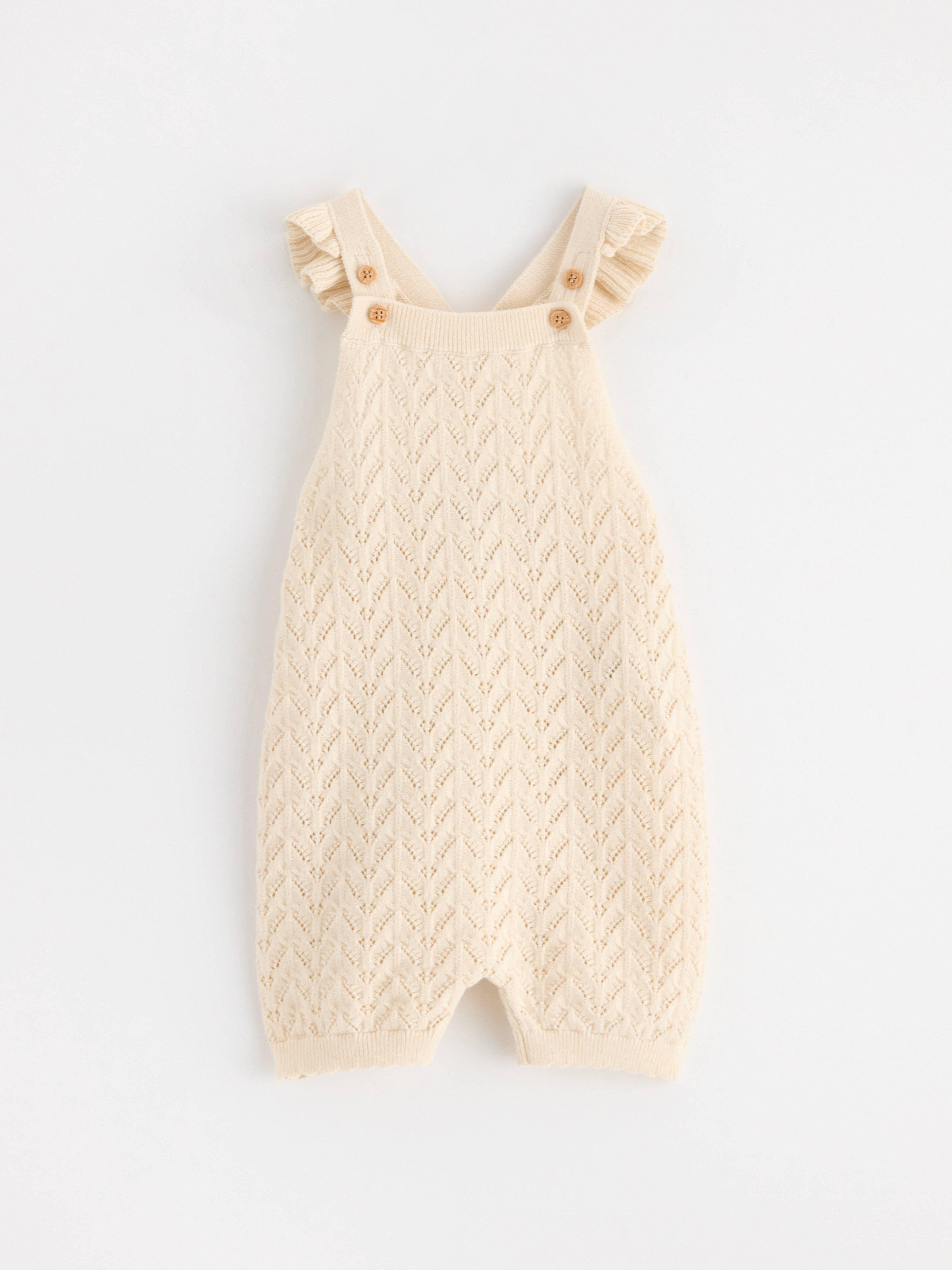 Bib Trousers - Kids Wear - Beige