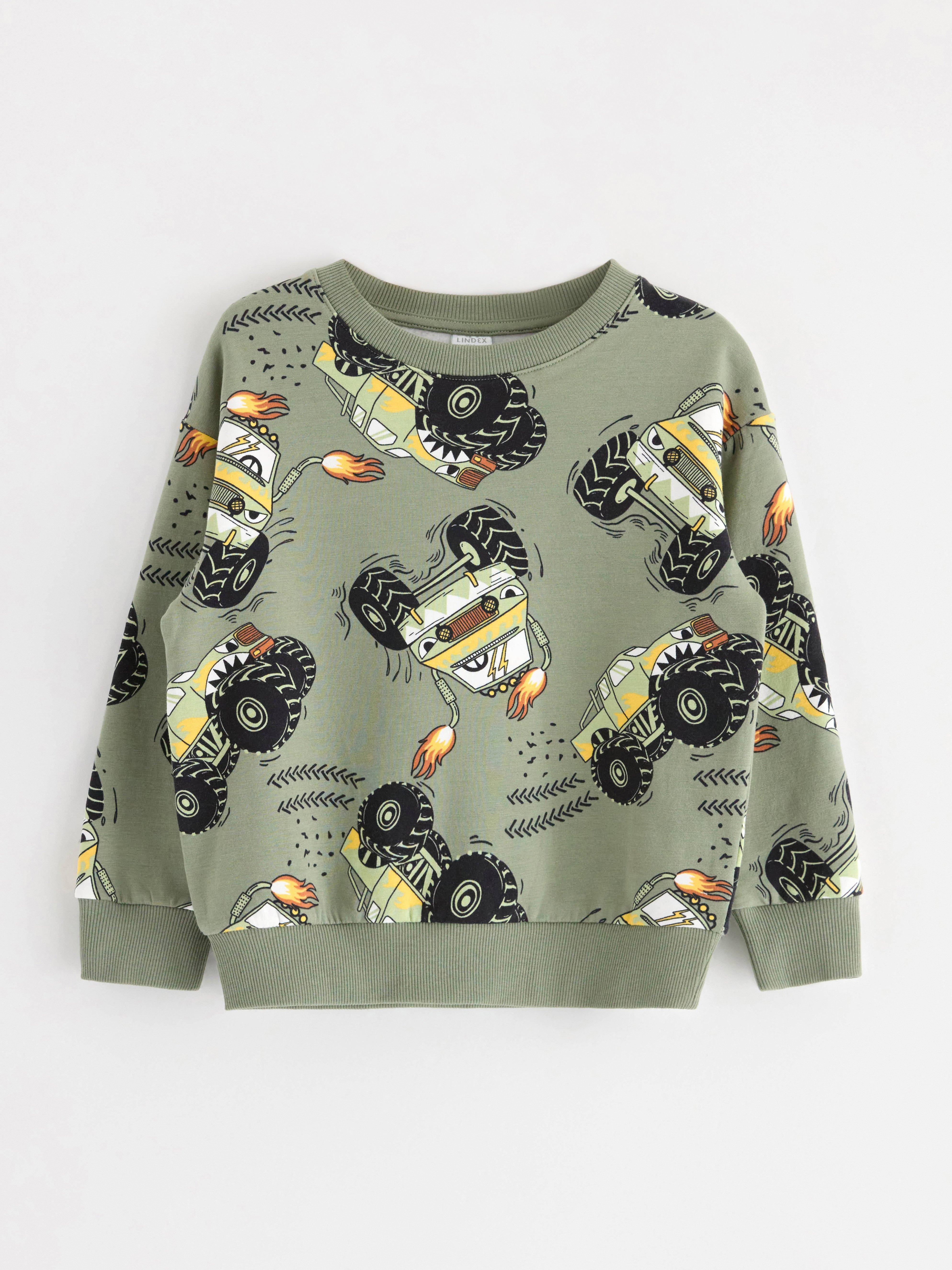 Sweatshirt - Barn - Grön