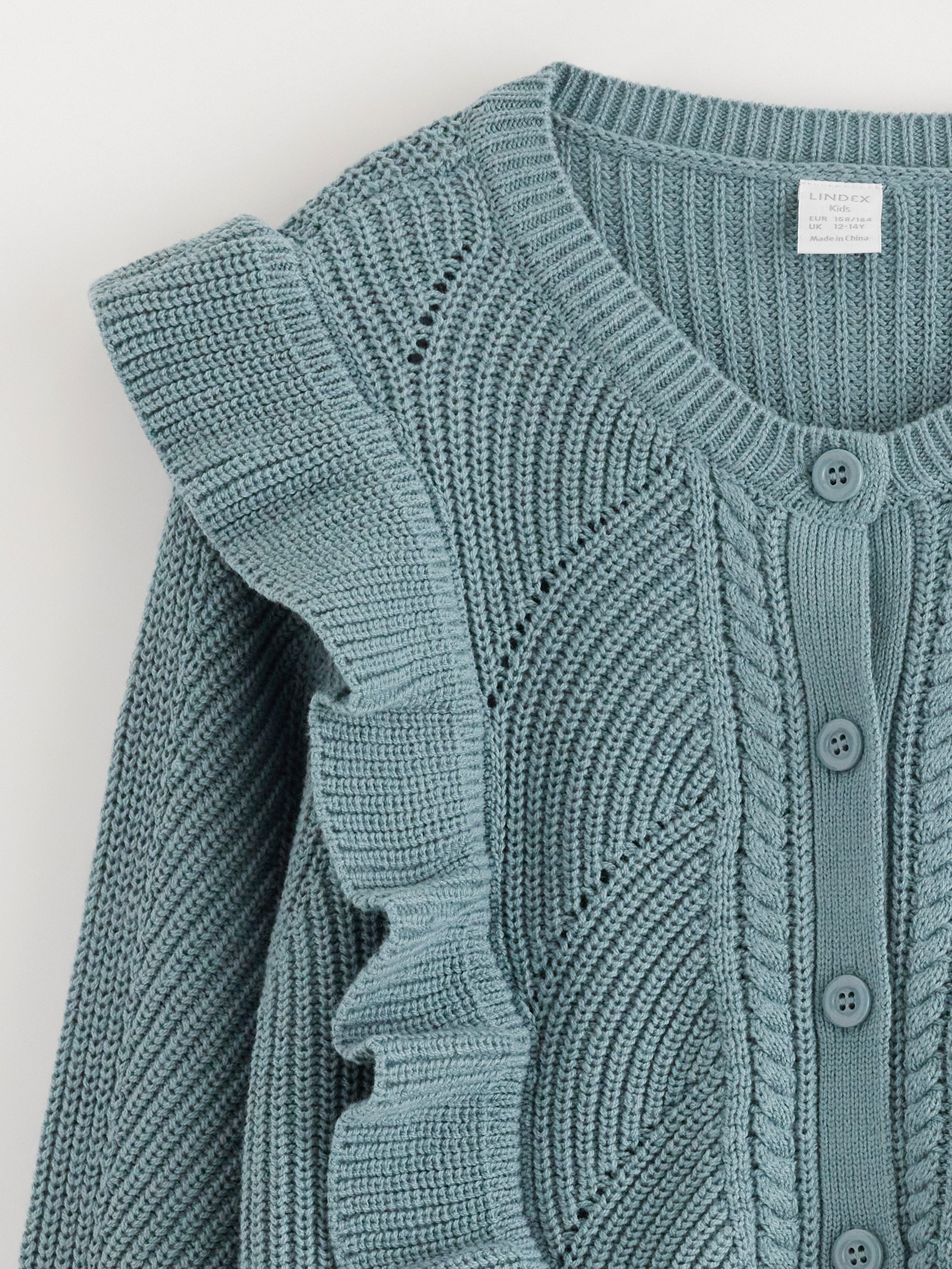 Cardigan - Barn - Aqua