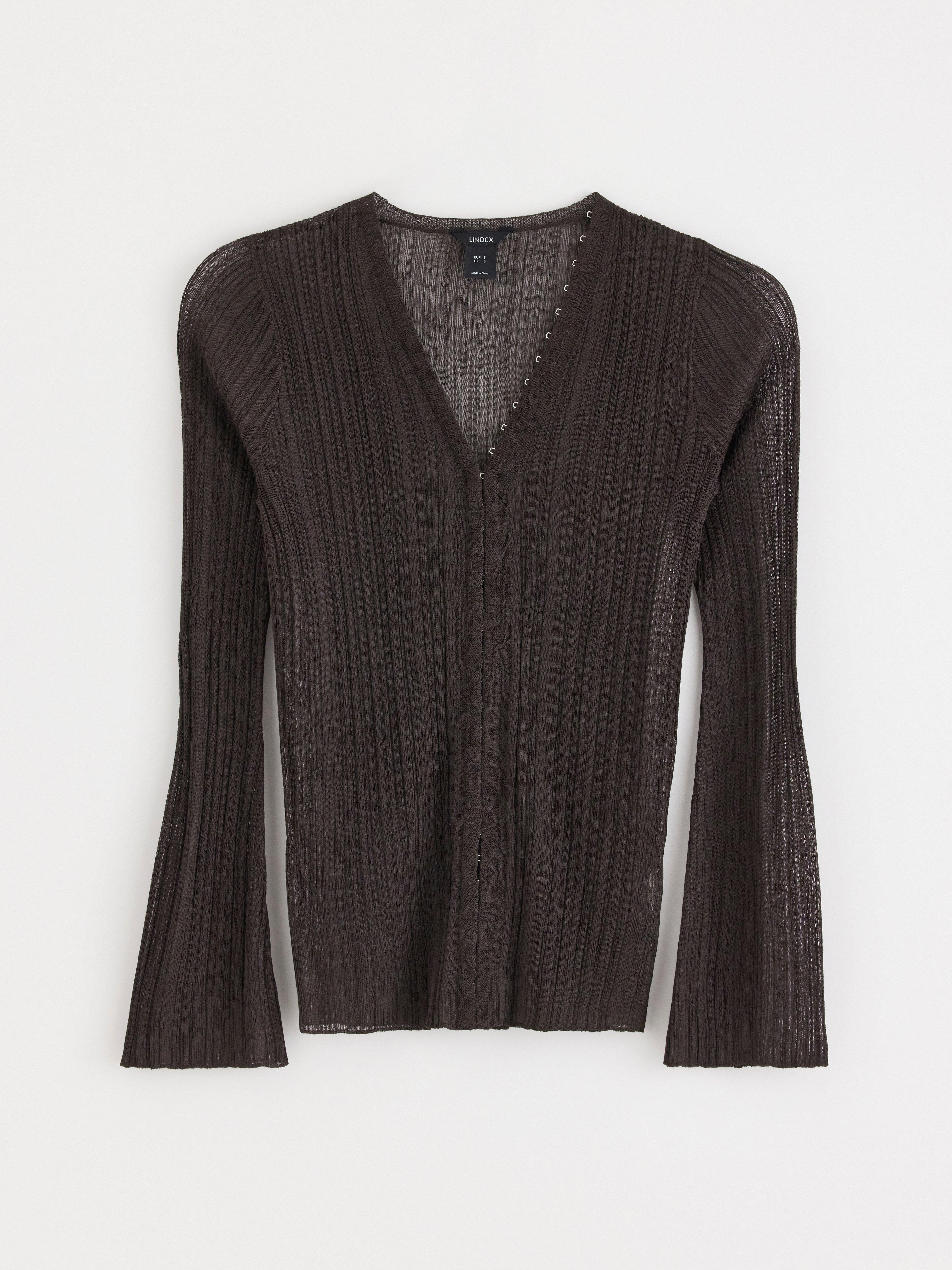 Cardigan - Dame - Brun