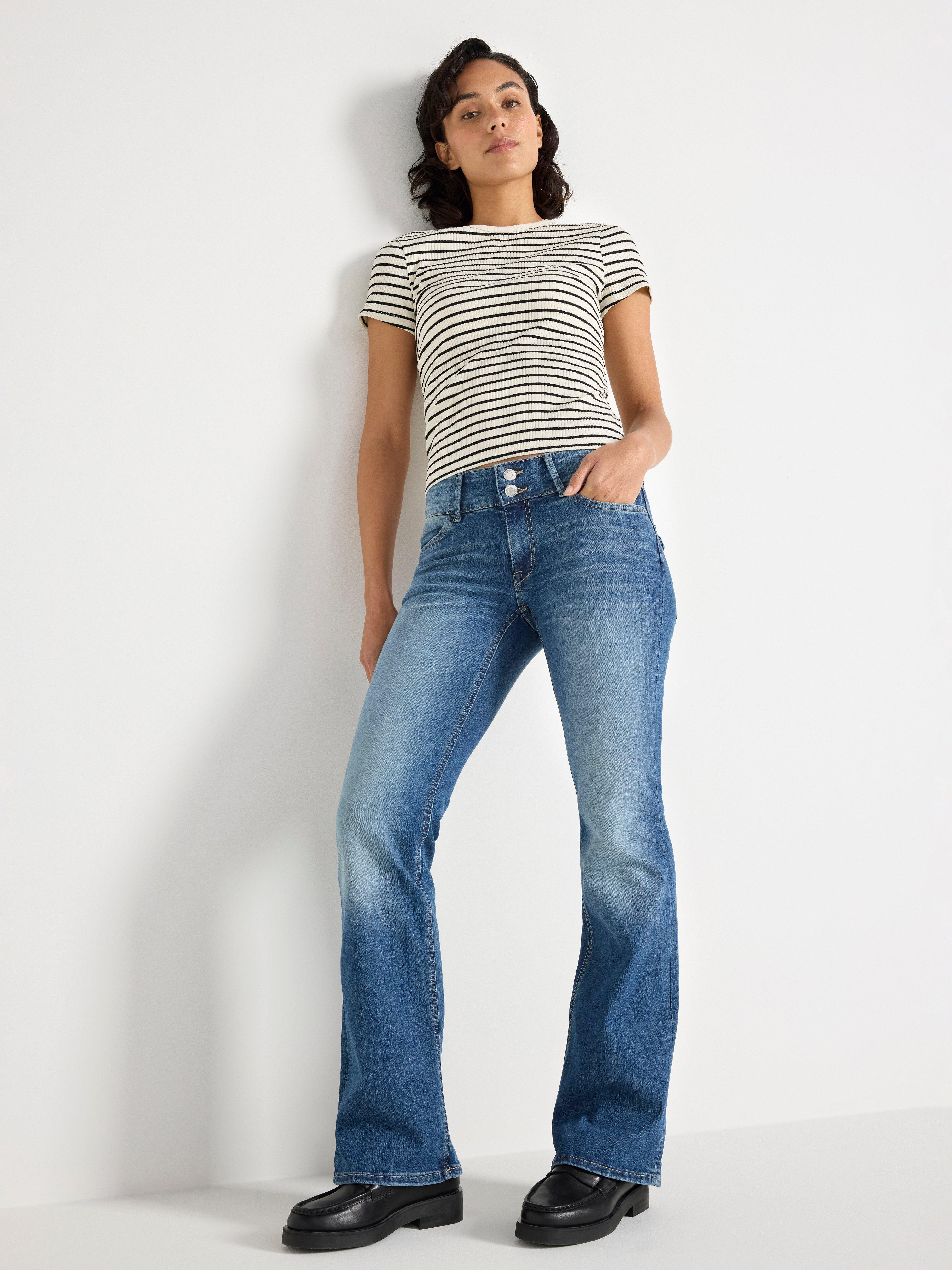 FLARE stretch jeans with low waist Lindex
