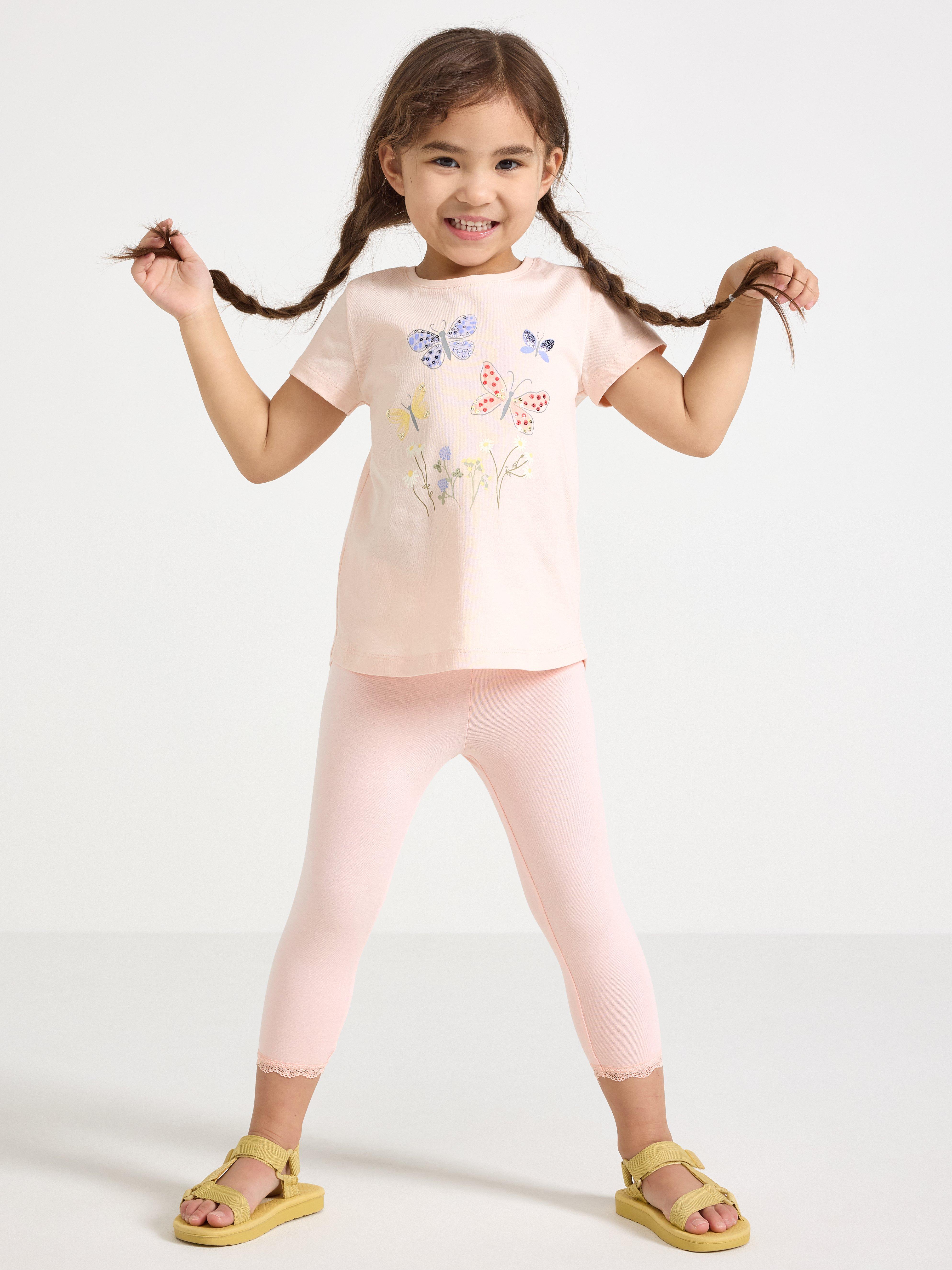 Capri Leggings - Kids Wear - Pink