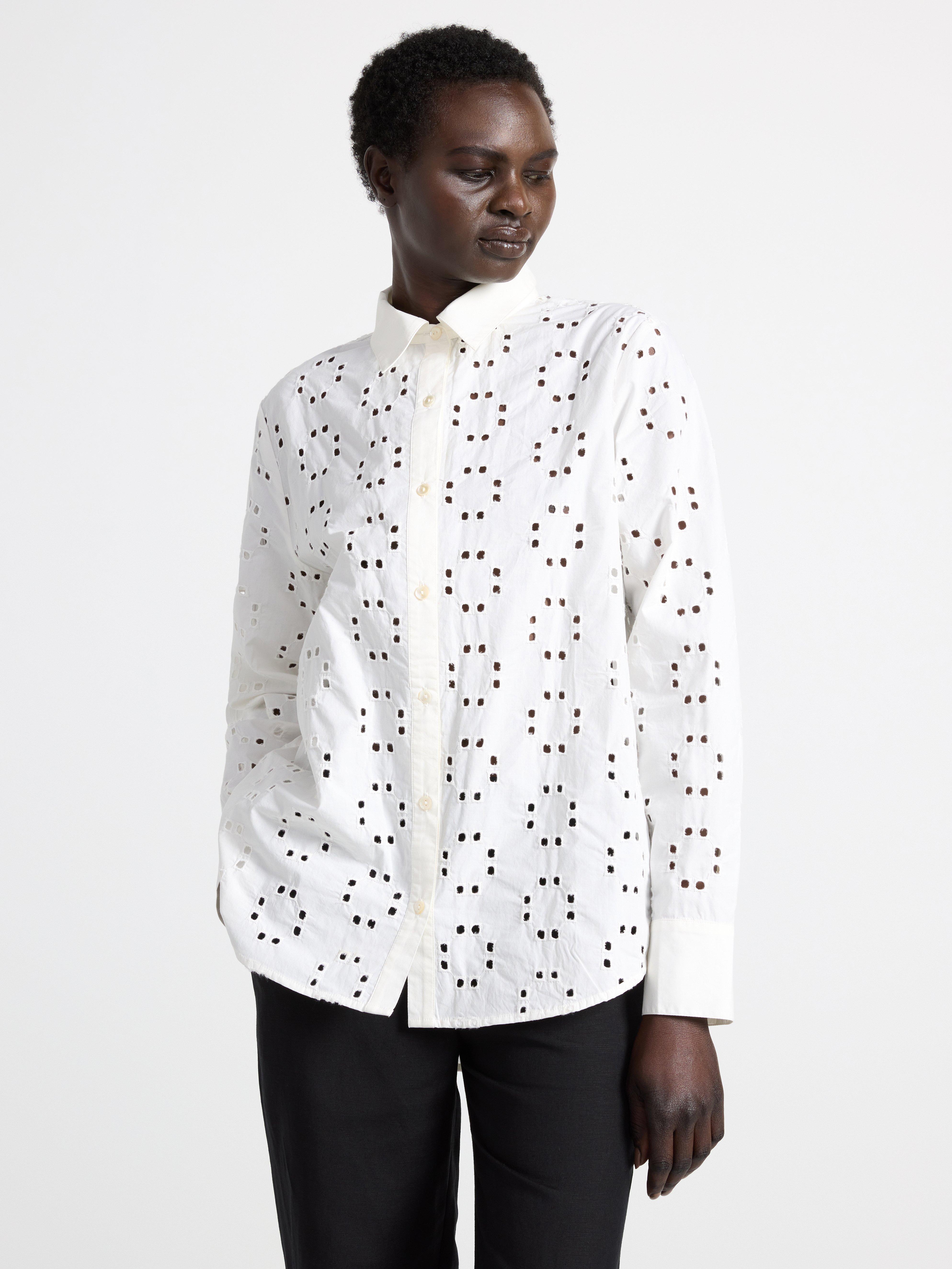 Chemise femme broderie anglaise hotsell