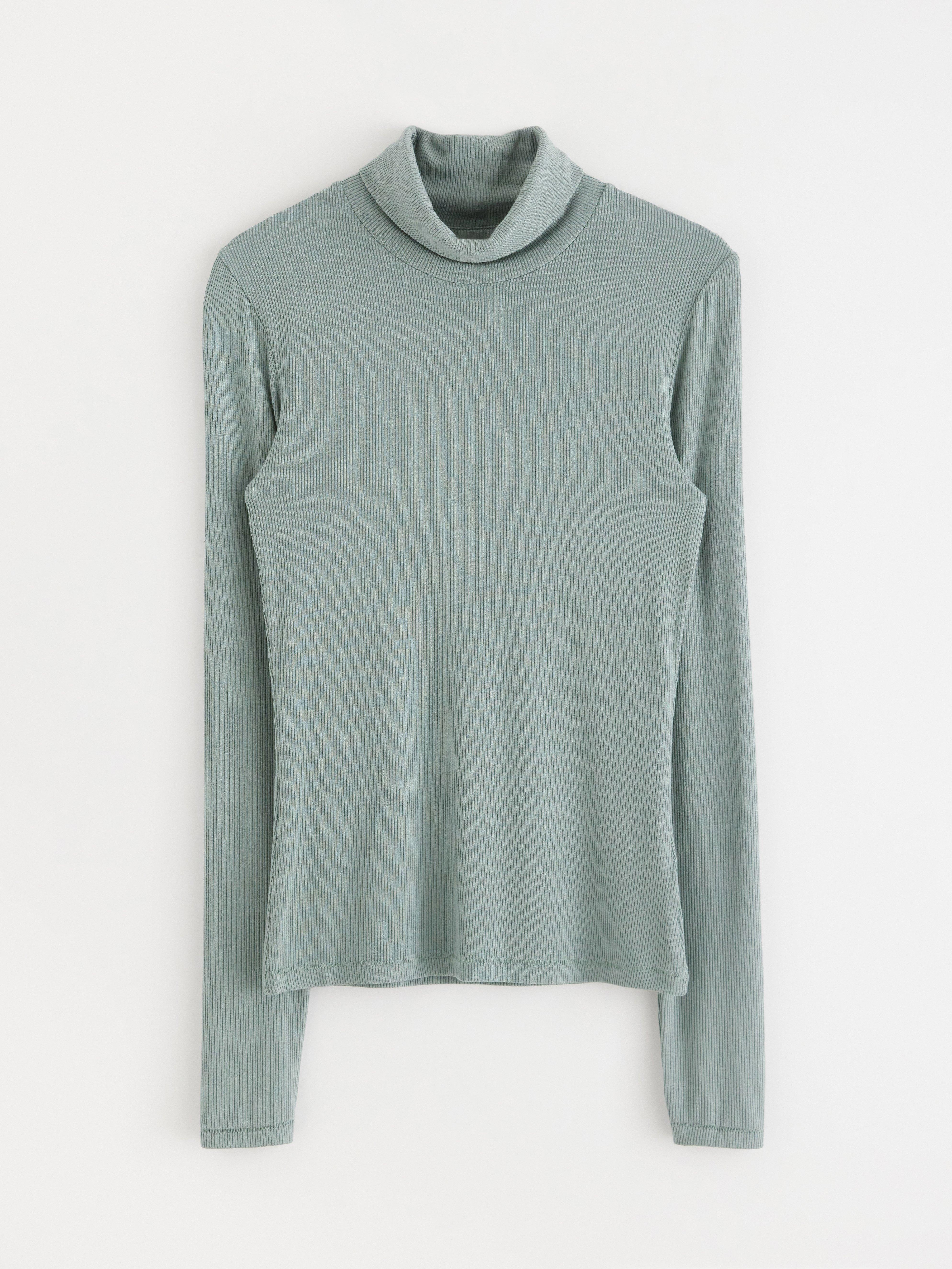 Roller Neck Top - Womens Wear - Turquoise