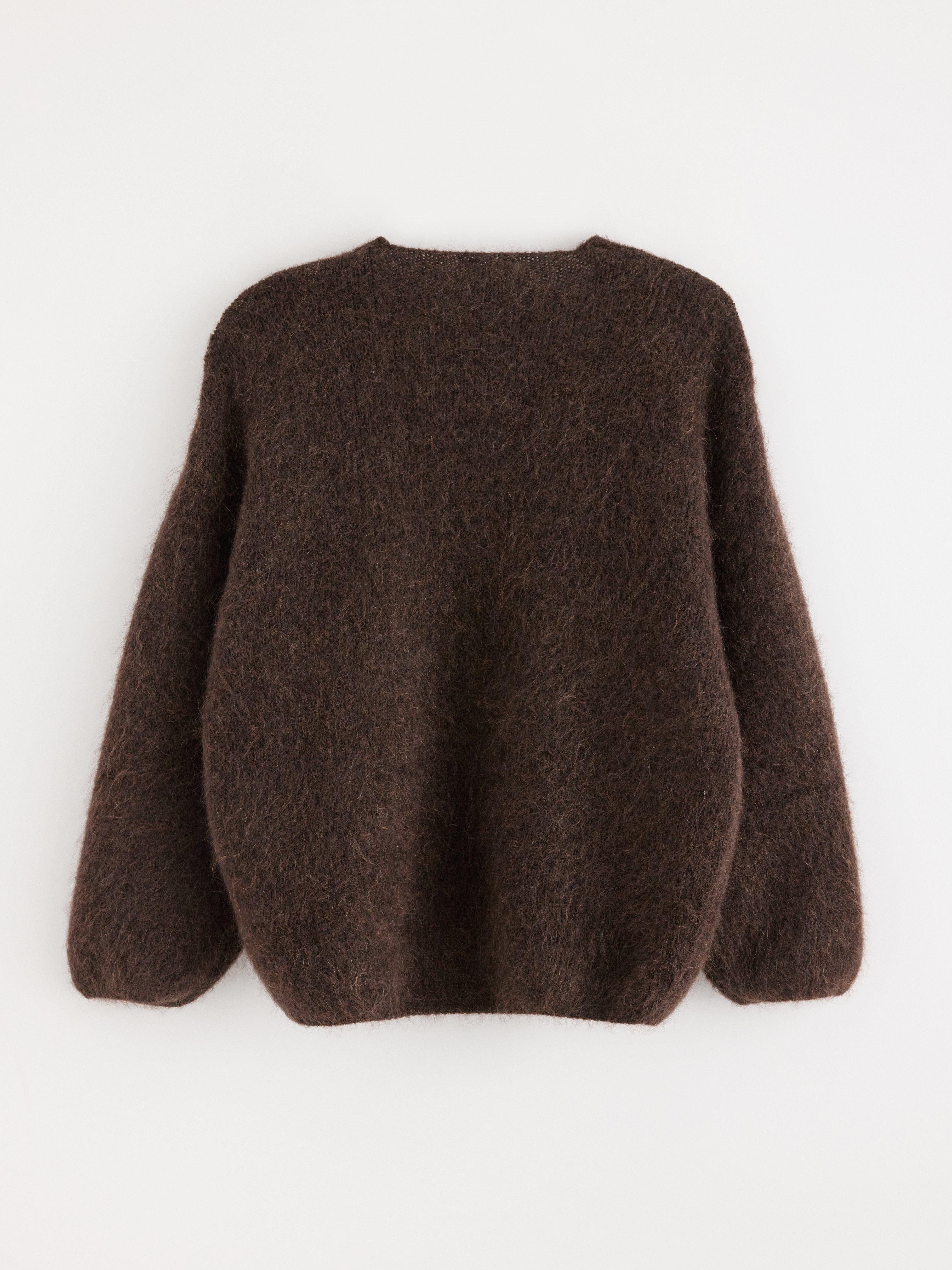 Cardigan - Dame - Brun