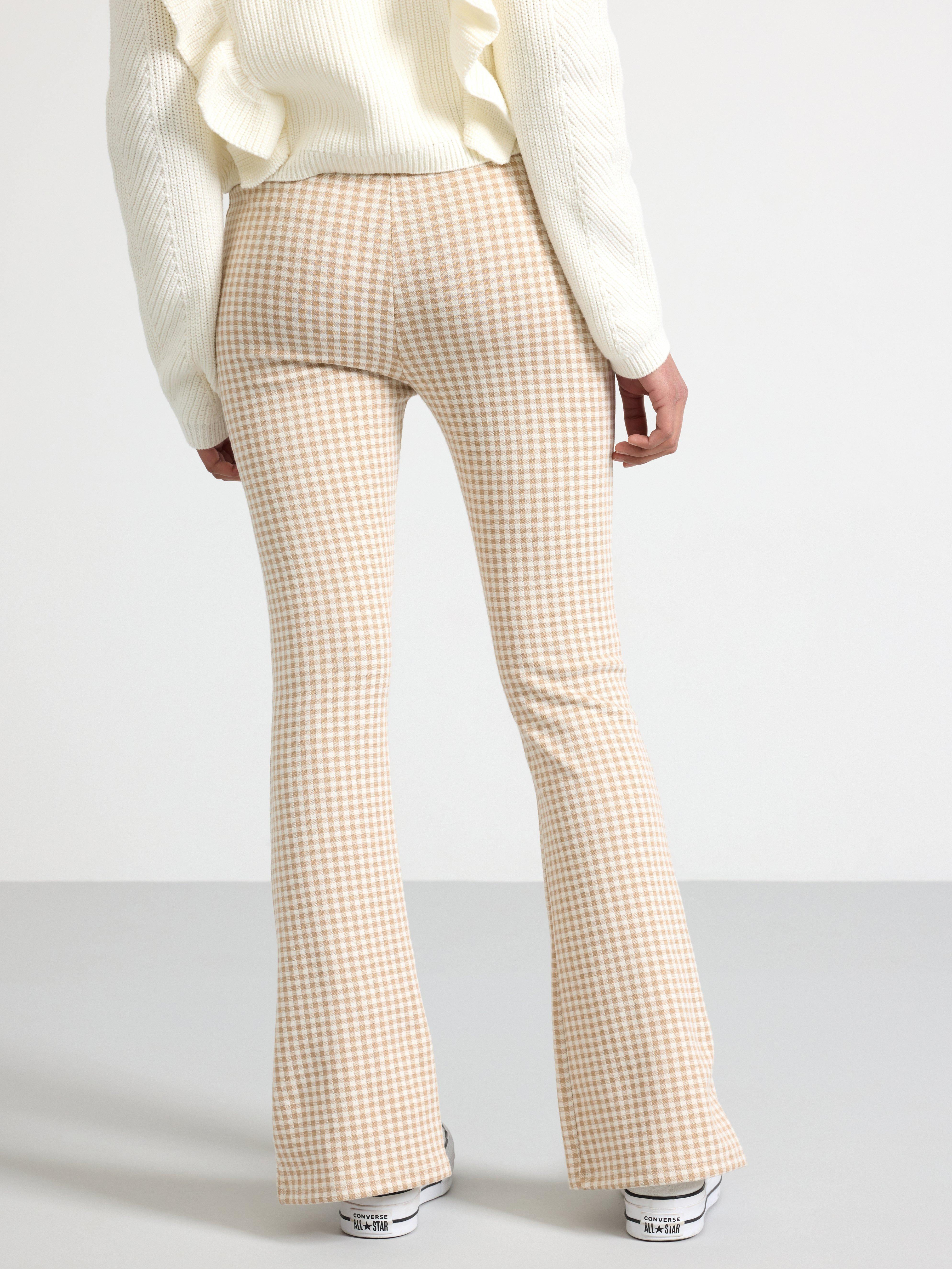 Beige deals flared trousers