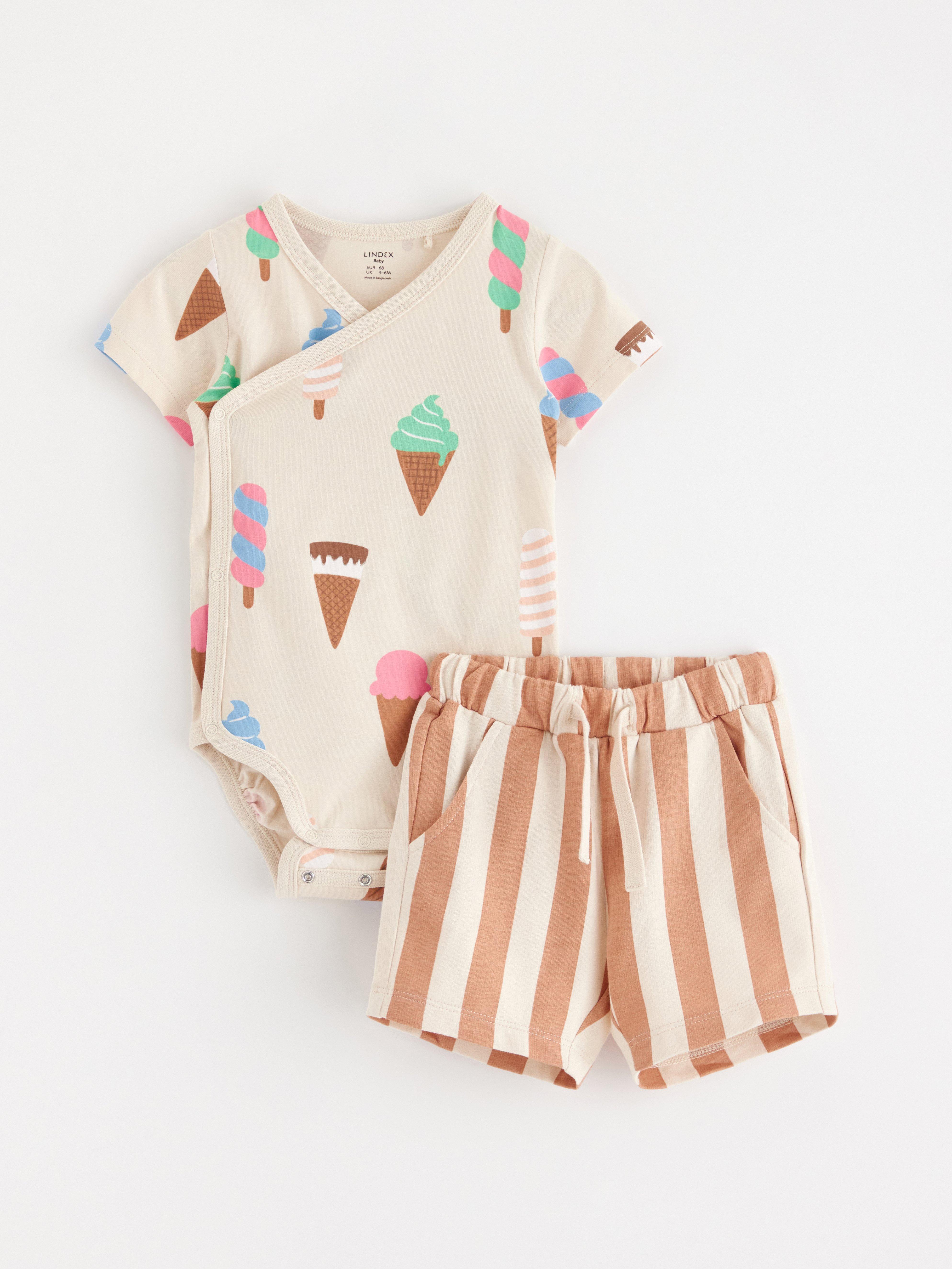 Set - omlottbody och shorts