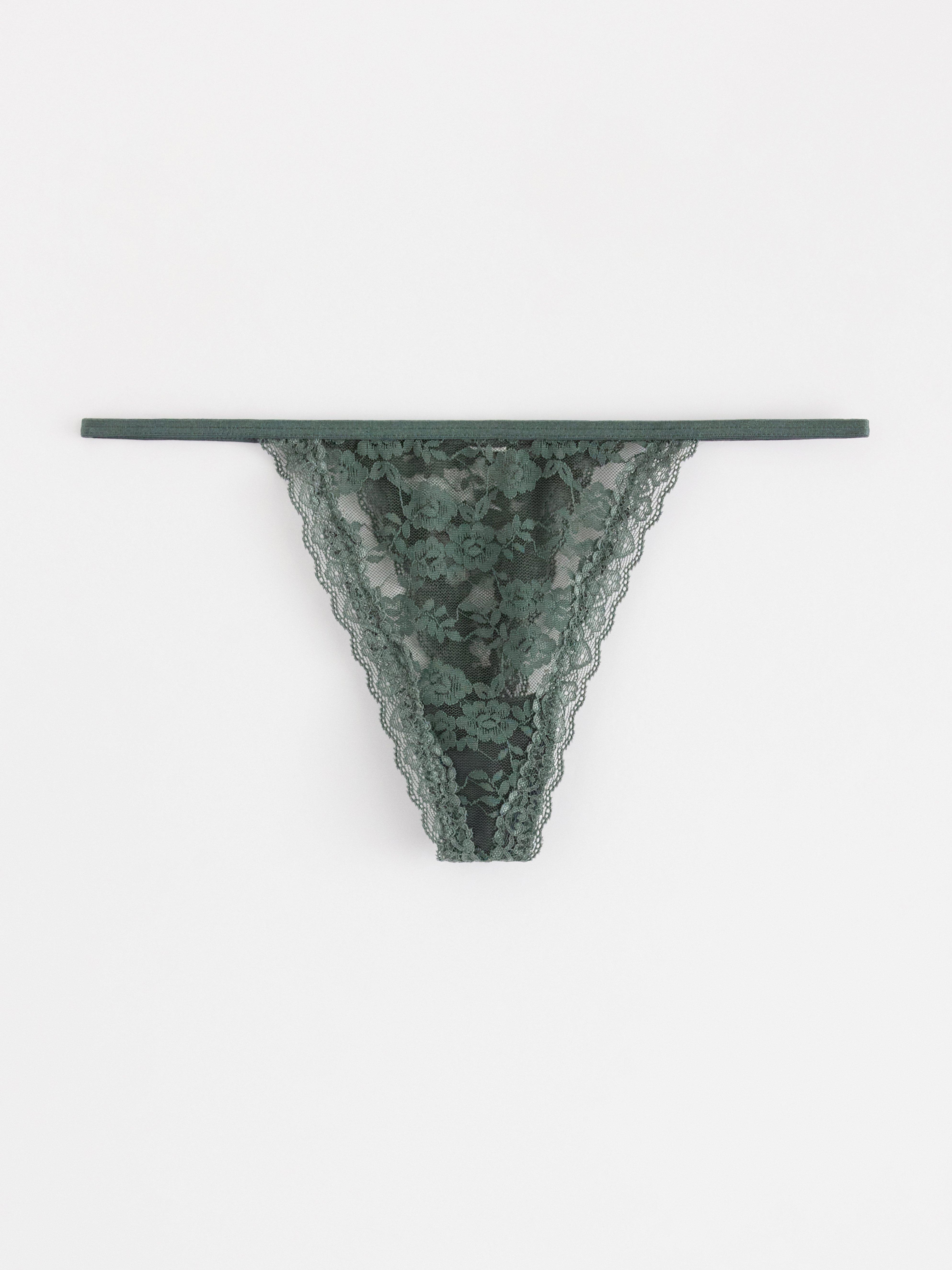 Thong Low - Lingerie - Green