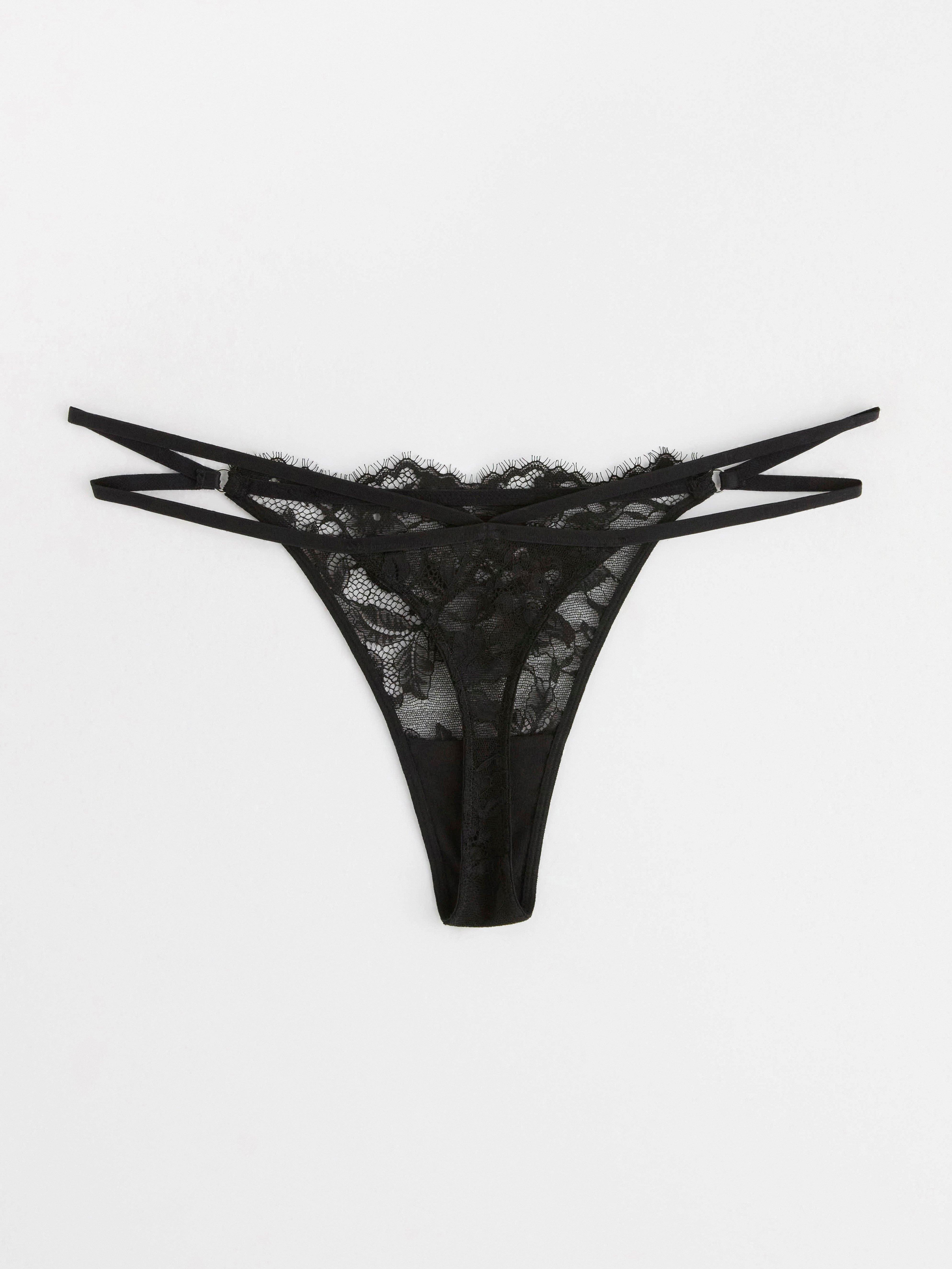 Thong Low - Lingerie - Black