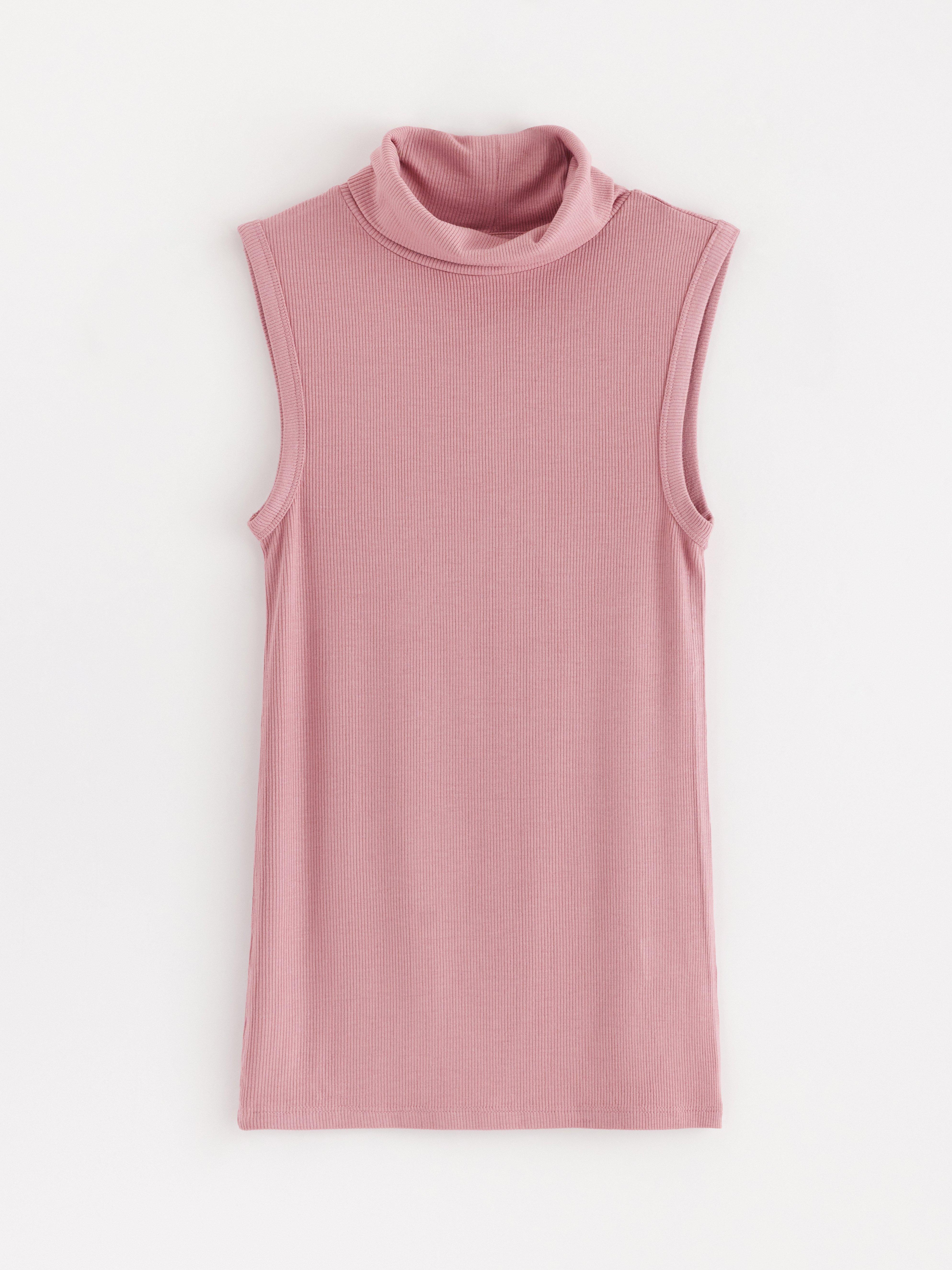 Roller Neck Top - Womens Wear - Pink