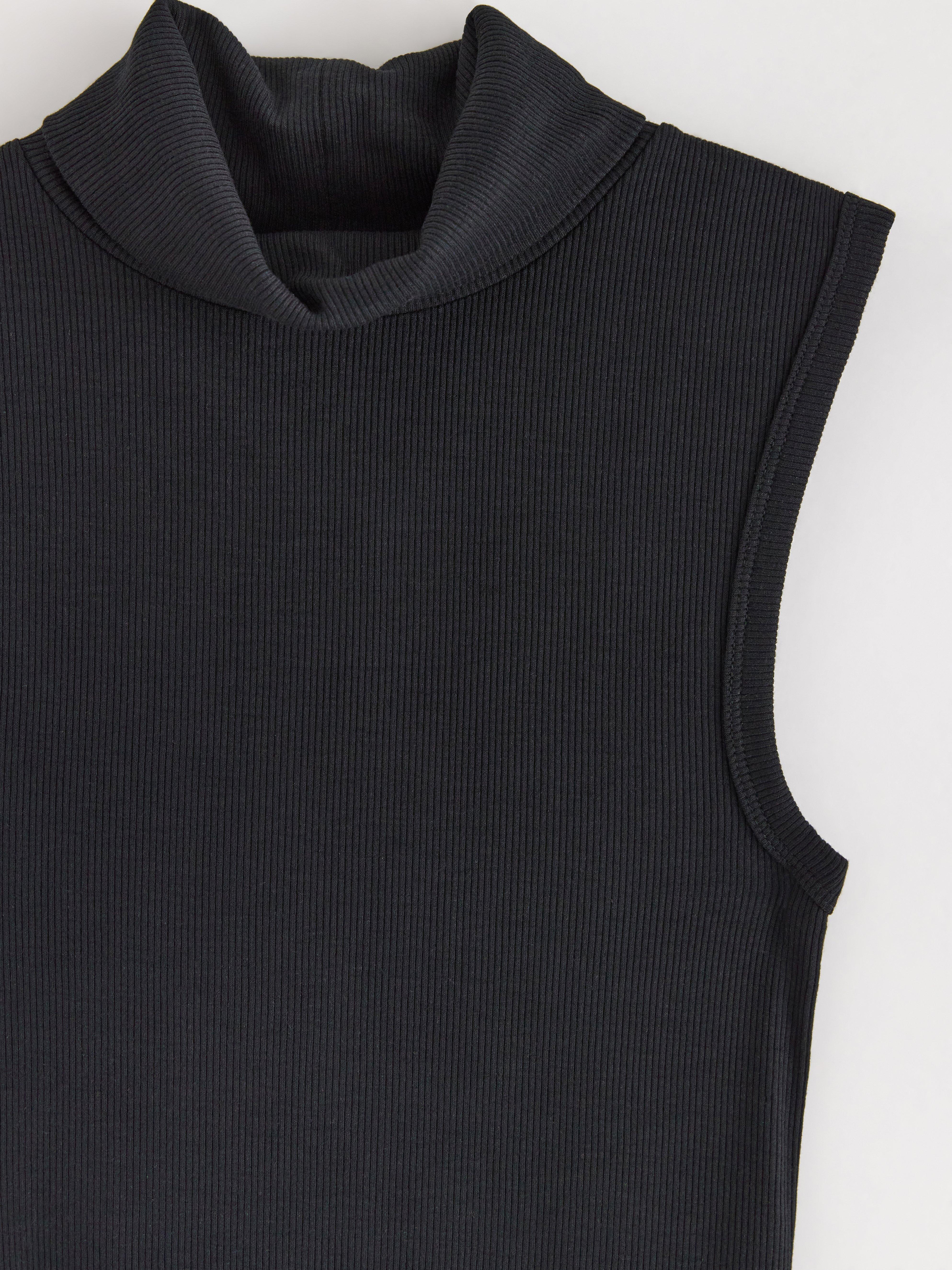 Roller Neck Top - Womens Wear - Black
