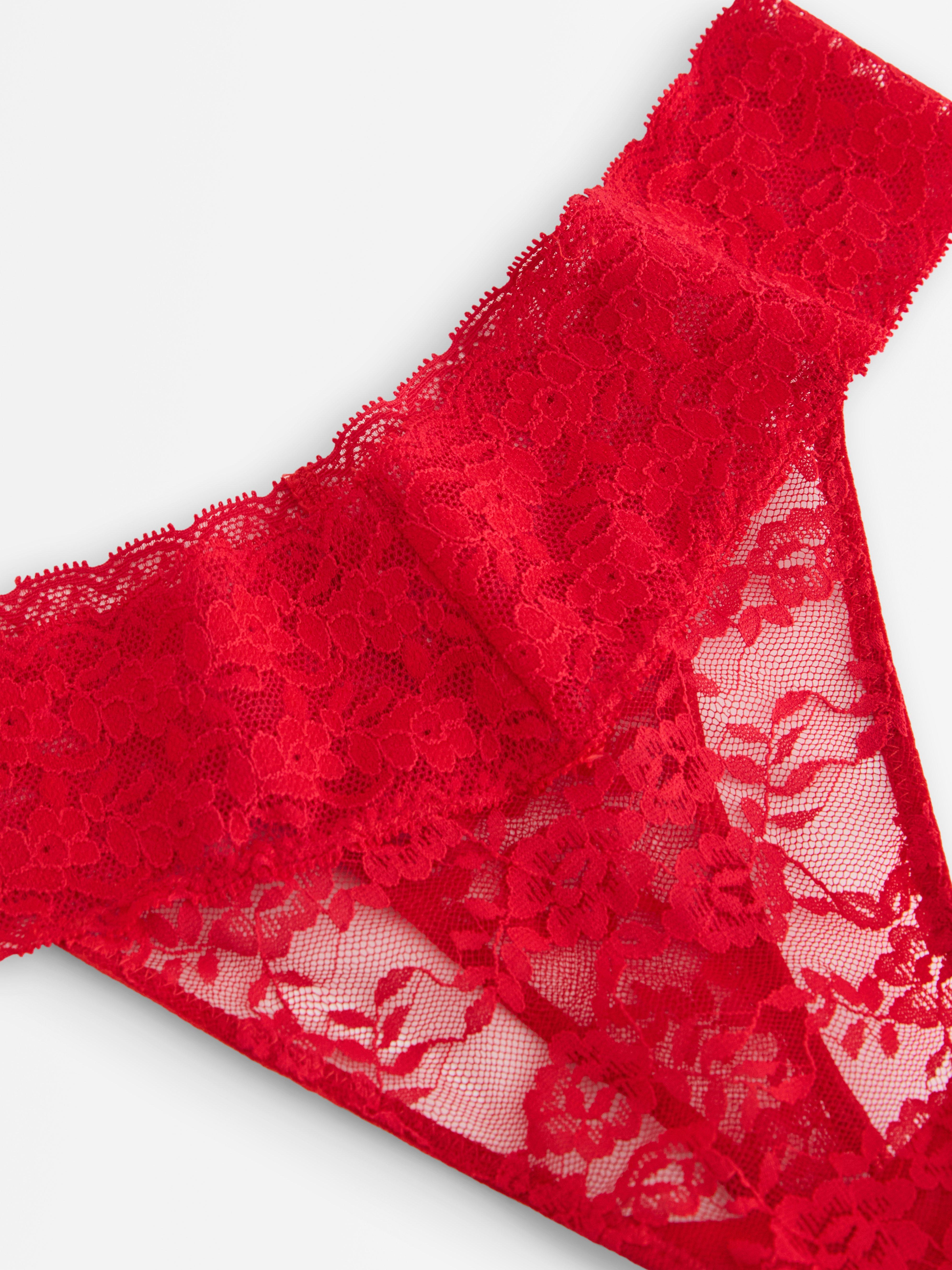 Tanga s nízkým pasem - Spodní prádlo - Červená
