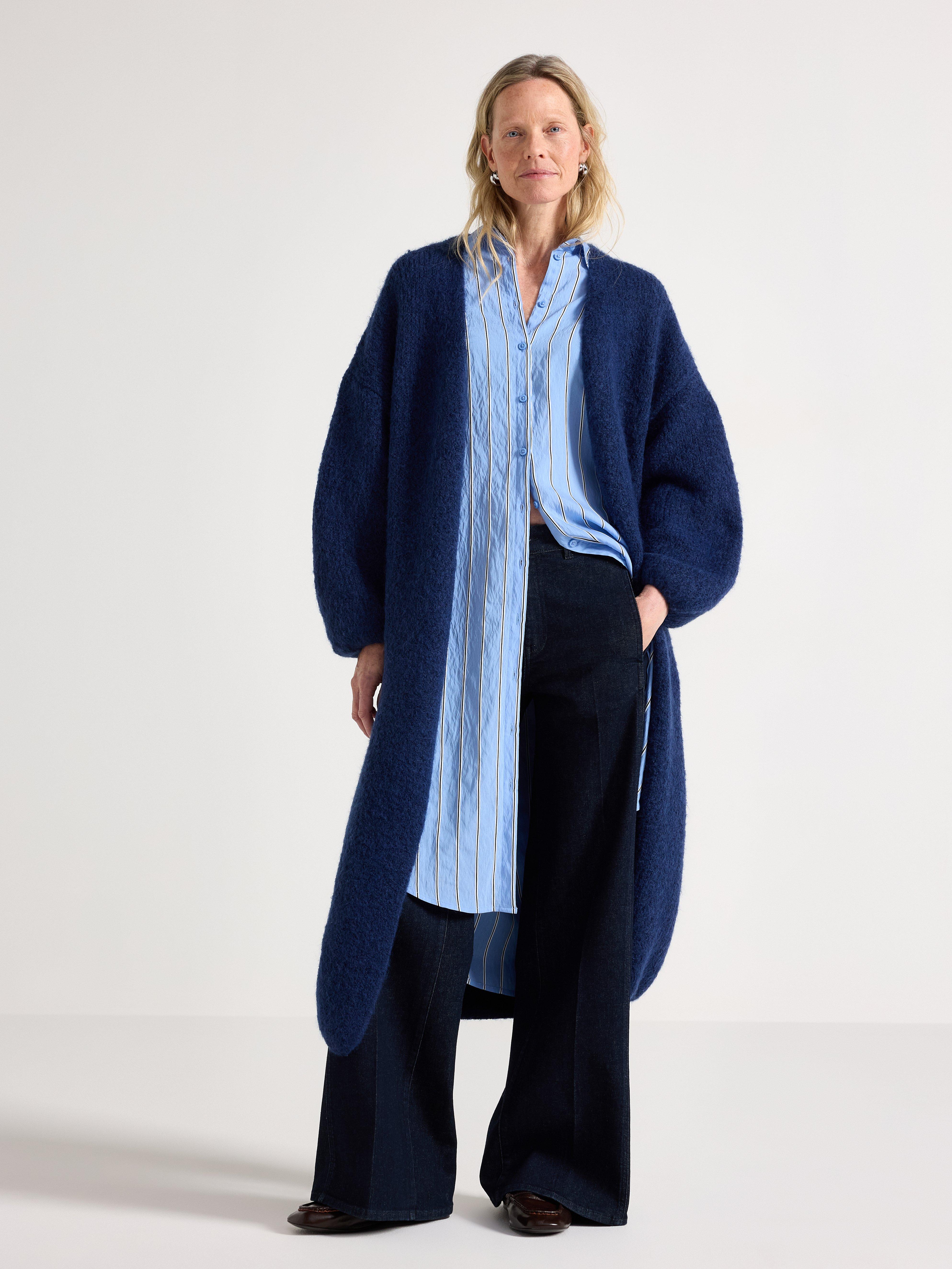 Maxi cardigan - Dam - Blå